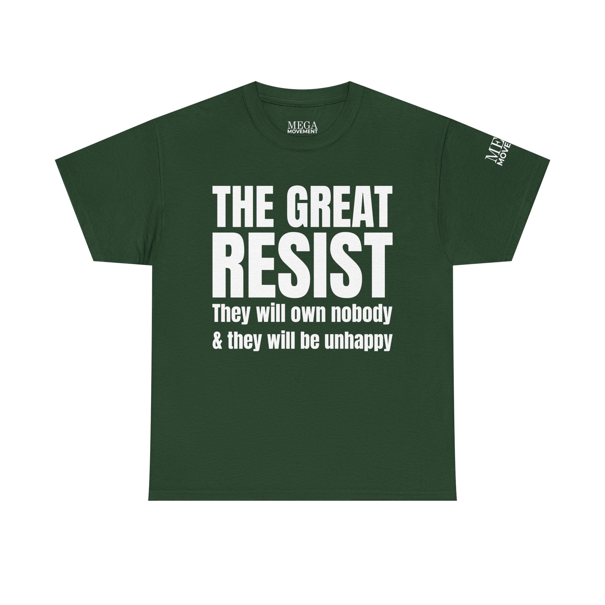 The Great Resist Casual Unisex Heavy Cotton Tee – Stand Against the W.E.F. Agenda - Mega Movement