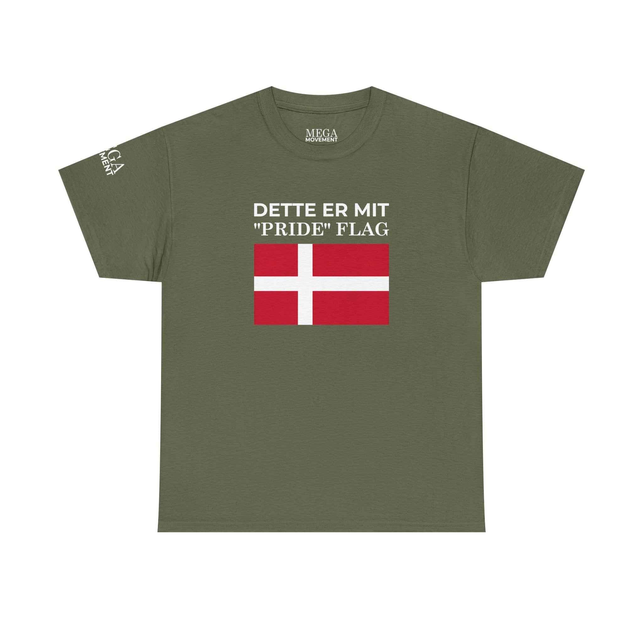 Danish Flag 'Dette er mit 2Pride2 Flag' T-Shirt ( Small Print )