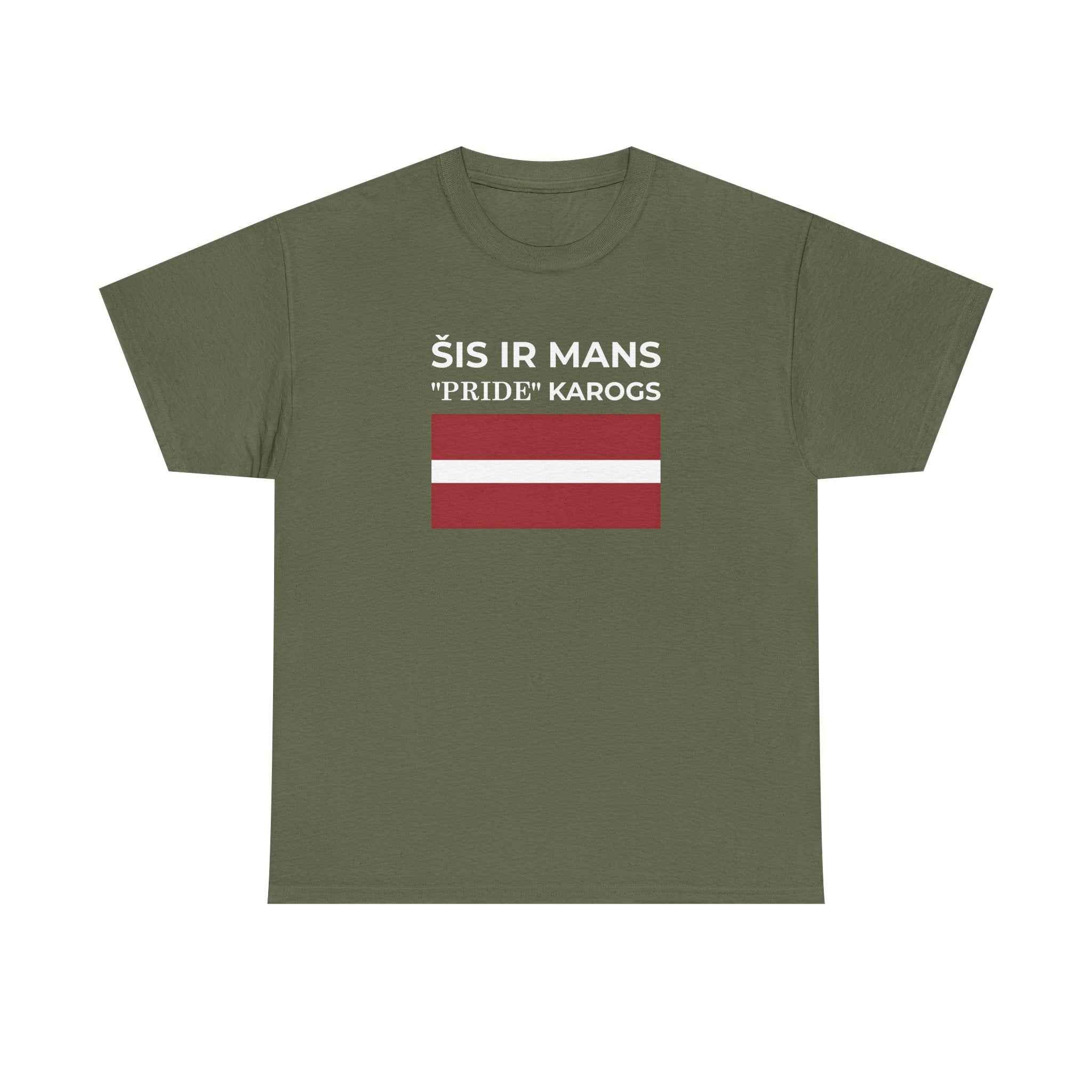 Latvian Pride Flag T‑Shirt ( Small Print ) — "Šis ir mans 'Pride' karogs" Tee