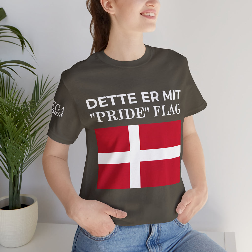 Denmark Pride Flag Unisex Tee - Celebrate Every Day, Patriotic Apparel, Gender Neutral Shirt, Casual Wear, Gift for Pride Month - Mega Movement