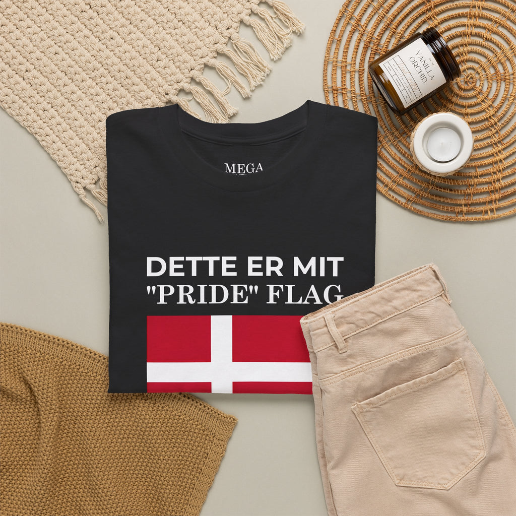 Danish Flag 'Dette er mit 2Pride2 Flag' T-Shirt ( Small Print )