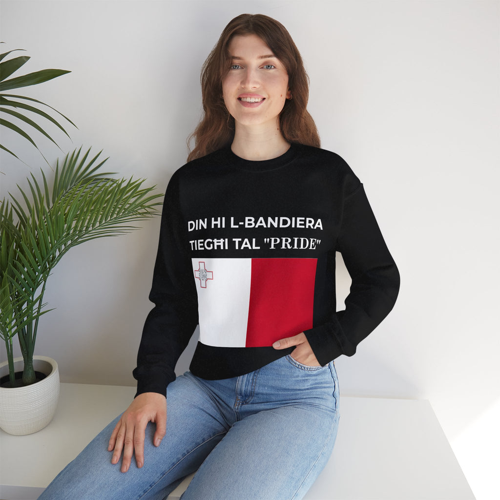Malta Pride Flag Crewneck Sweatshirt, Unisex Apparel, Festival Clothing, Comfort Wear - Mega Movement