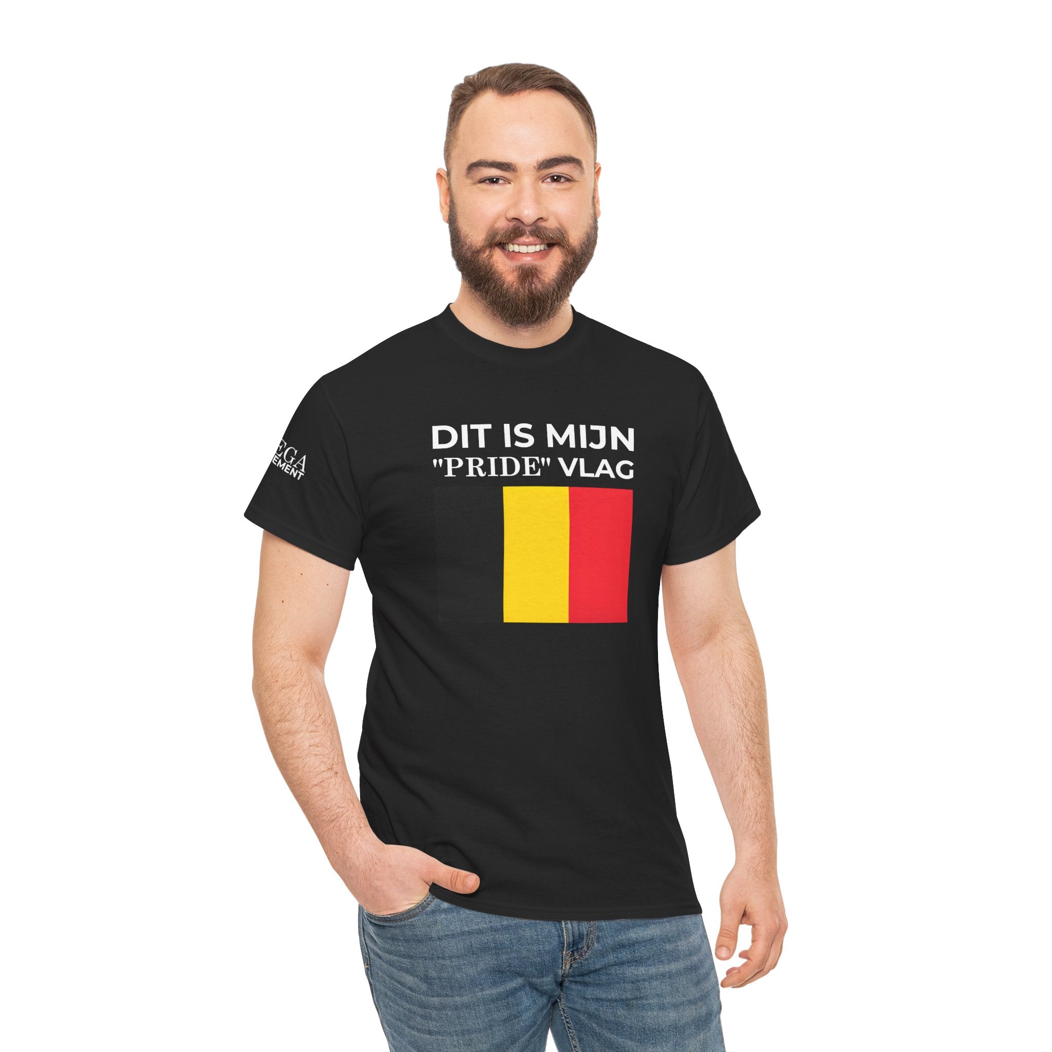 Belgian Pride Flag Unisex Tee ( Small Print )- Celebrate Patriotism, Casual Wear, Gift for Allies