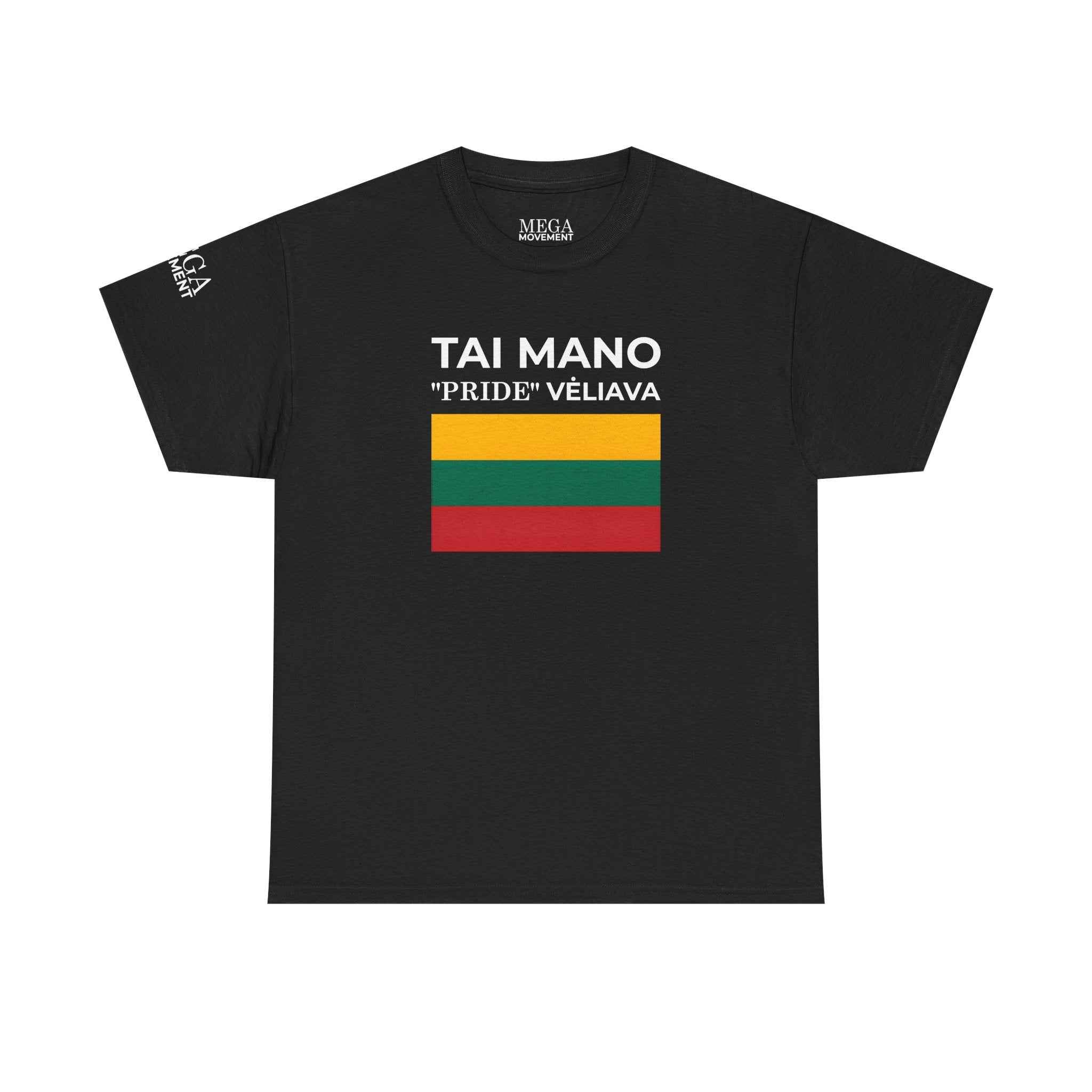 Tai Mano Pride Tee ( Small Print ) — Lithuanian Flag Graphic T-Shirt