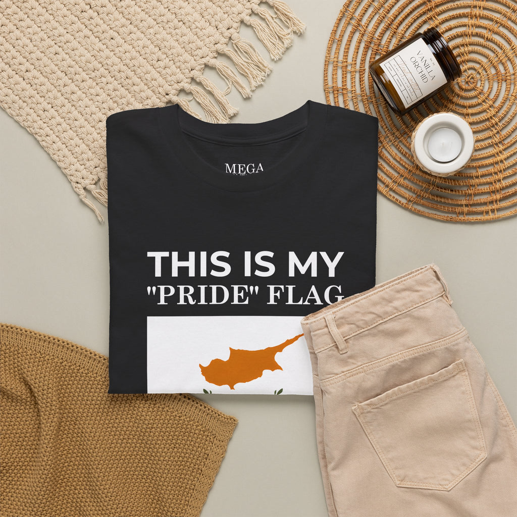 Cyprus Flag Tee ( Small Print ) - "This Is My 'Pride' Flag" Patriotic Cotton T-Shirt
