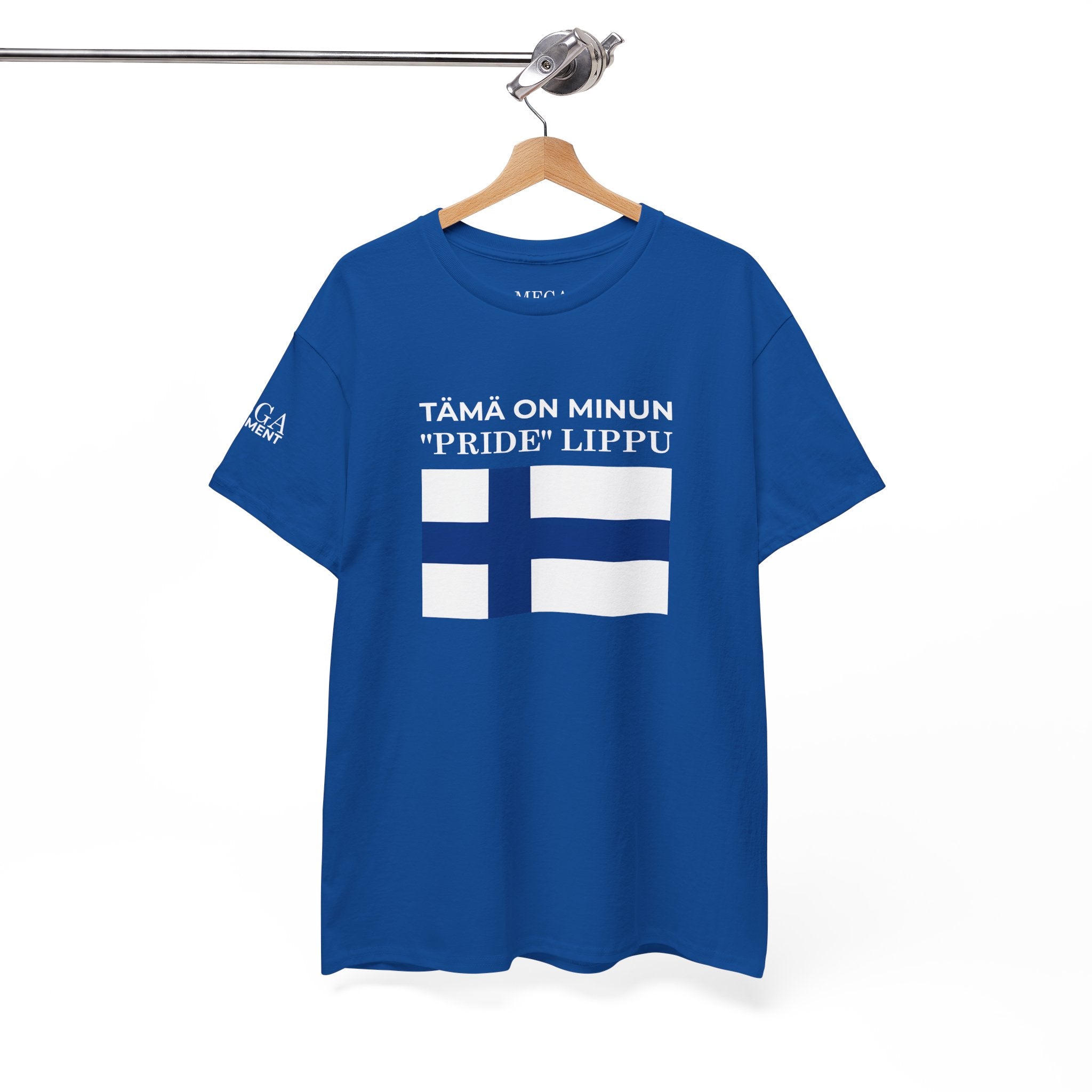Finnish Flag T‑Shirt ( Small Print ) — “Tämä on minun 'pride' lippu” Patriotic Tee
