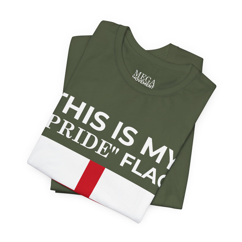 English Pride Flag T-Shirt, Unisex Tee for Festivals, Casual Wear, Birthday Gift, Holiday Shirt - Mega Movement