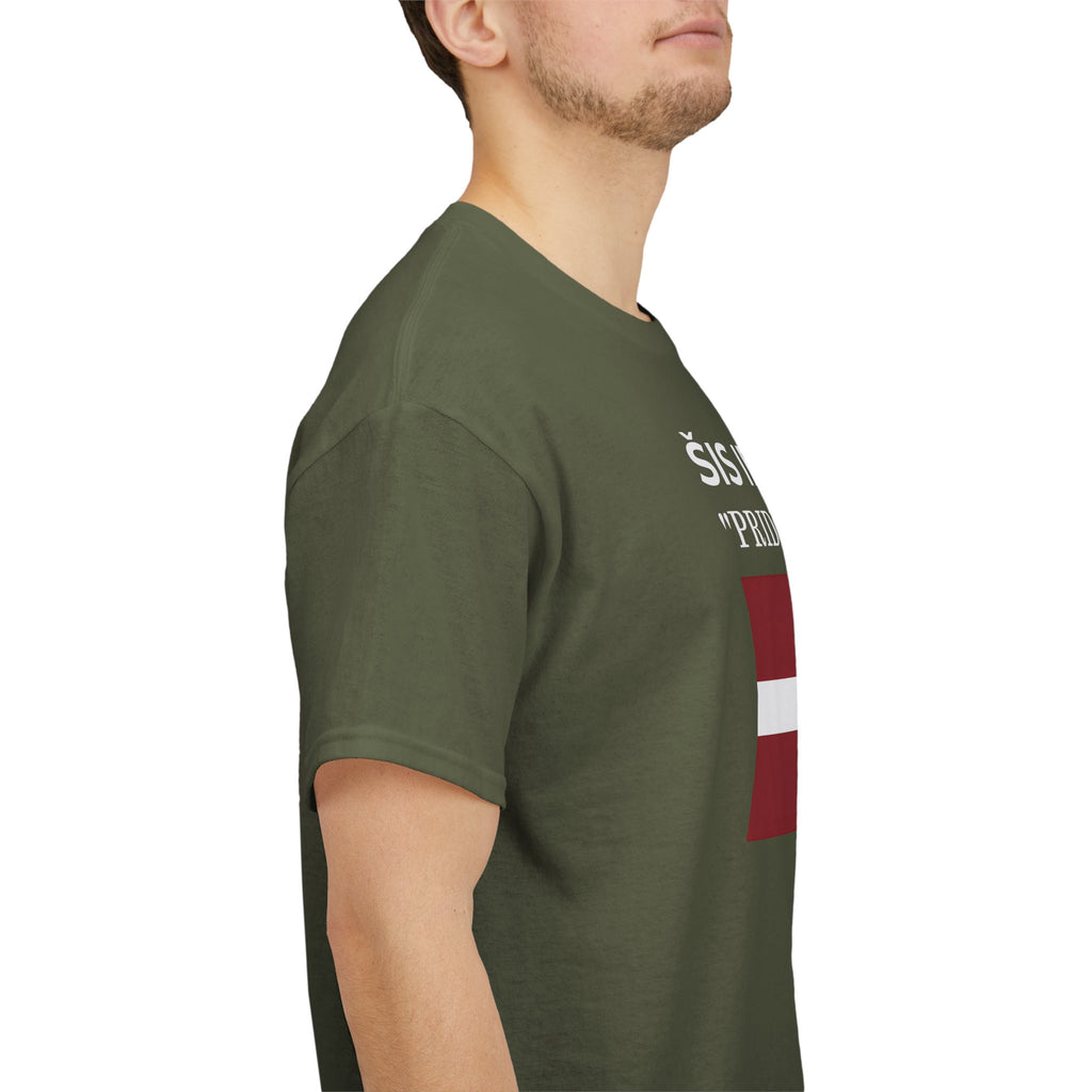 Latvian Pride Flag T‑Shirt ( Small Print ) — "Šis ir mans 'Pride' karogs" Tee