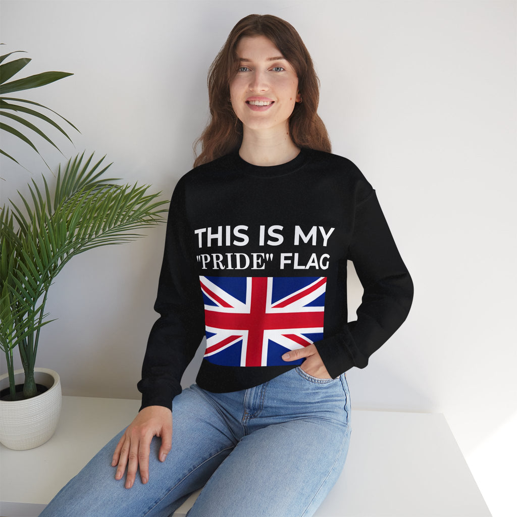 British Pride Flag Crewneck Sweatshirt, Unisex Sweatshirt, Pride Merchandise, Casual Wear - Mega Movement