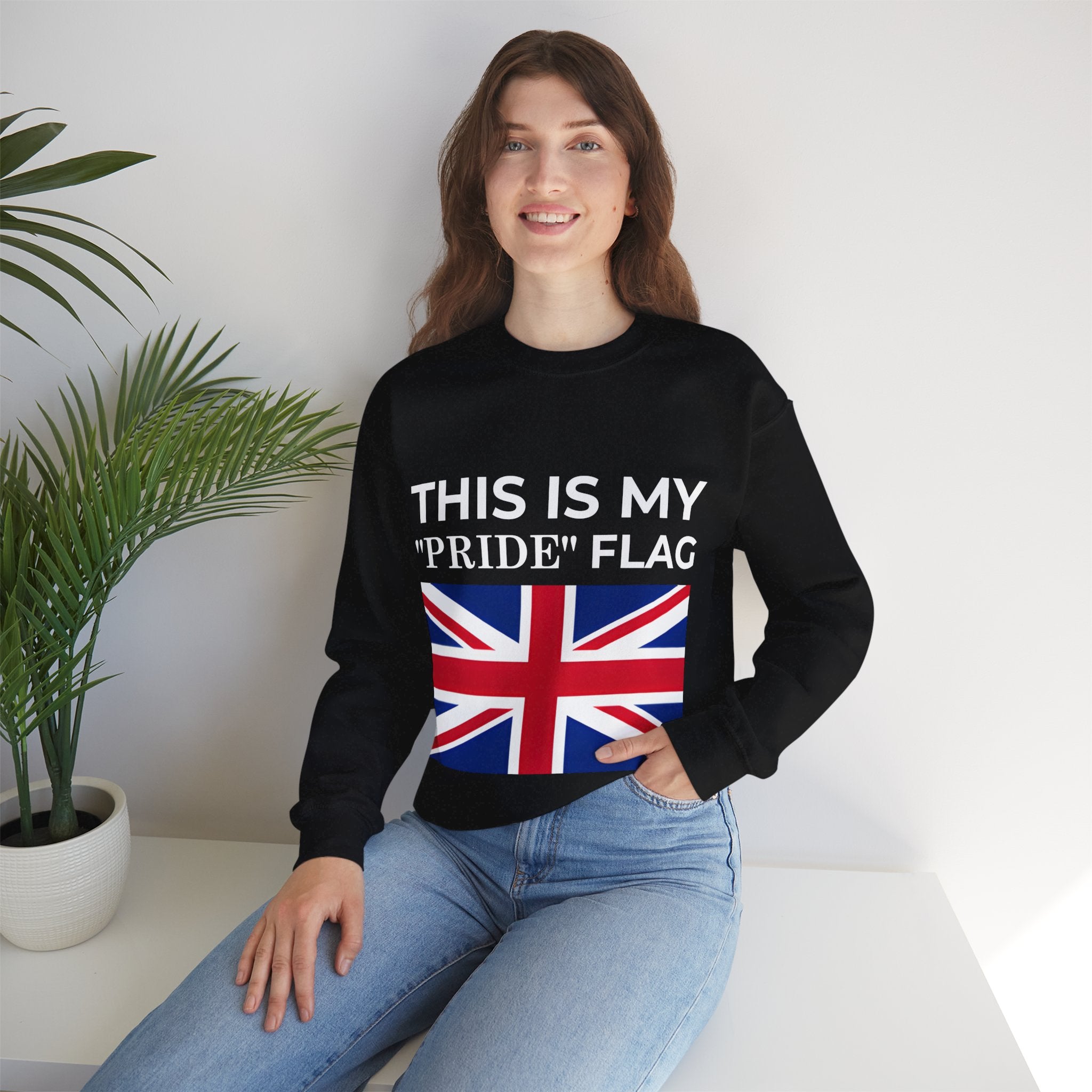 British Pride Flag Crewneck Sweatshirt, Unisex Sweatshirt, Pride Merchandise, Casual Wear - Mega Movement