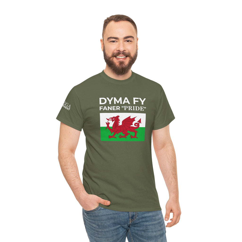 Welsh Pride T-Shirt ( Small Print ) — "Dyma Fy Faner 'Pride'" Welsh Flag Tee