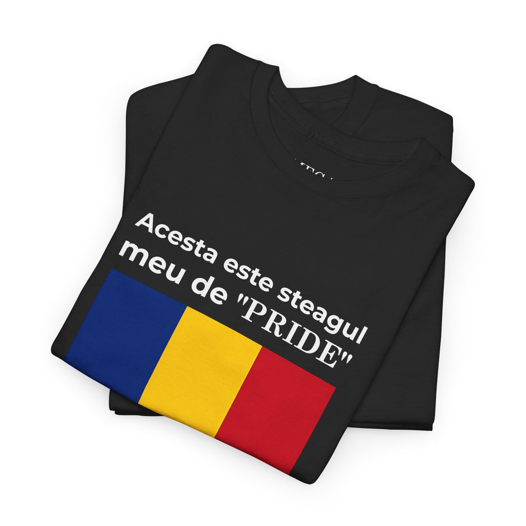 Romanian Flag Tee ( Small Print ) — "Acesta este steagul meu de 'PRIDE'" Cotton Shirt