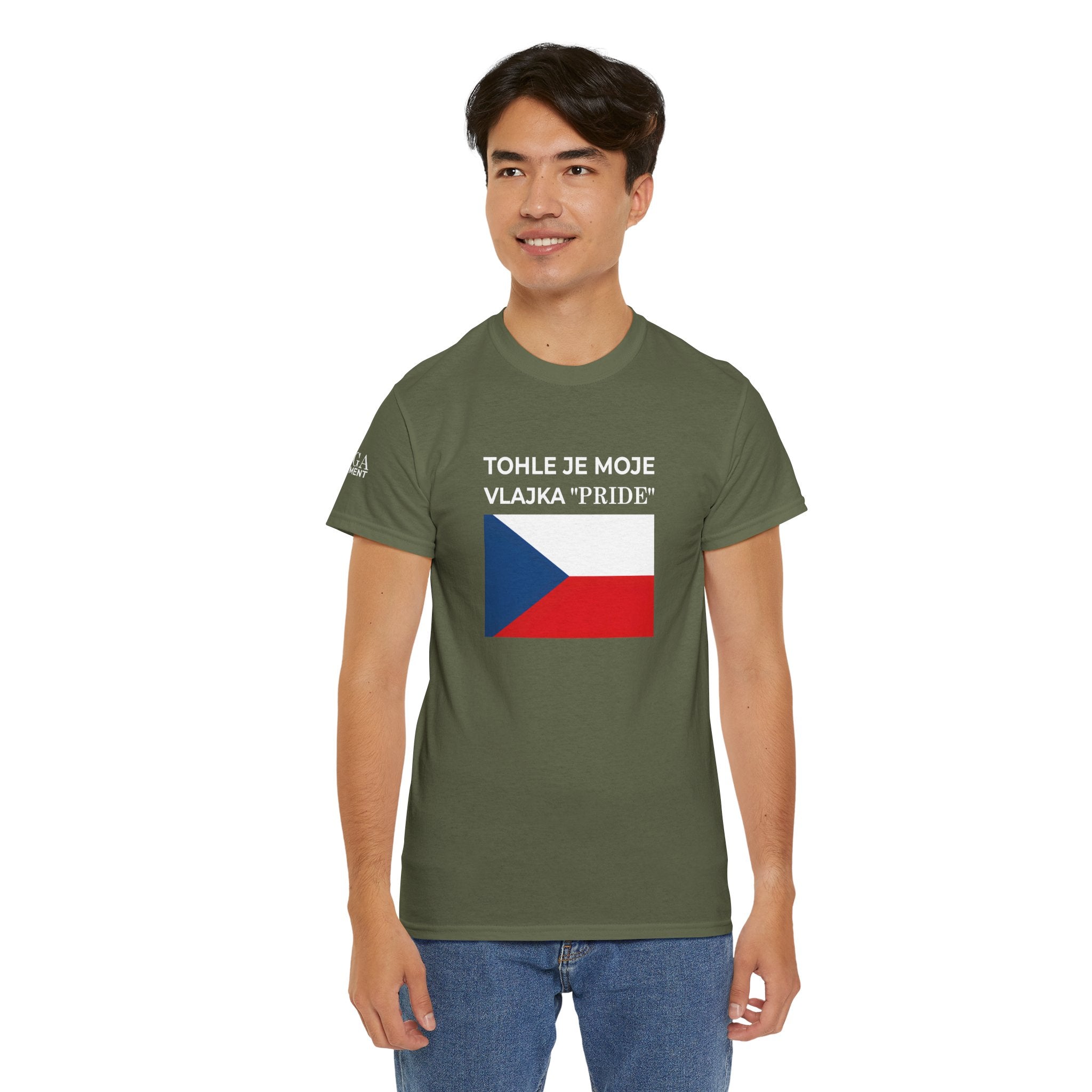 Czech Flag Tee ( Small Print ) — "TOHLE JE MOJE VLAJKA 'PRIDE'" Patriotic Czech T-Shirt