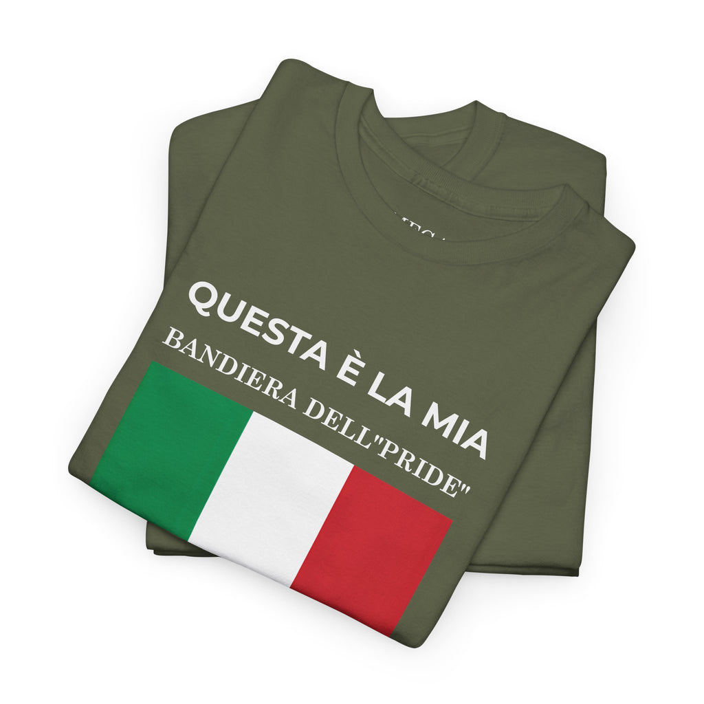 Italian Flag Tee ( Small Print ) — "Questa è la mia bandiera dell’Pride" Graphic T-Shirt