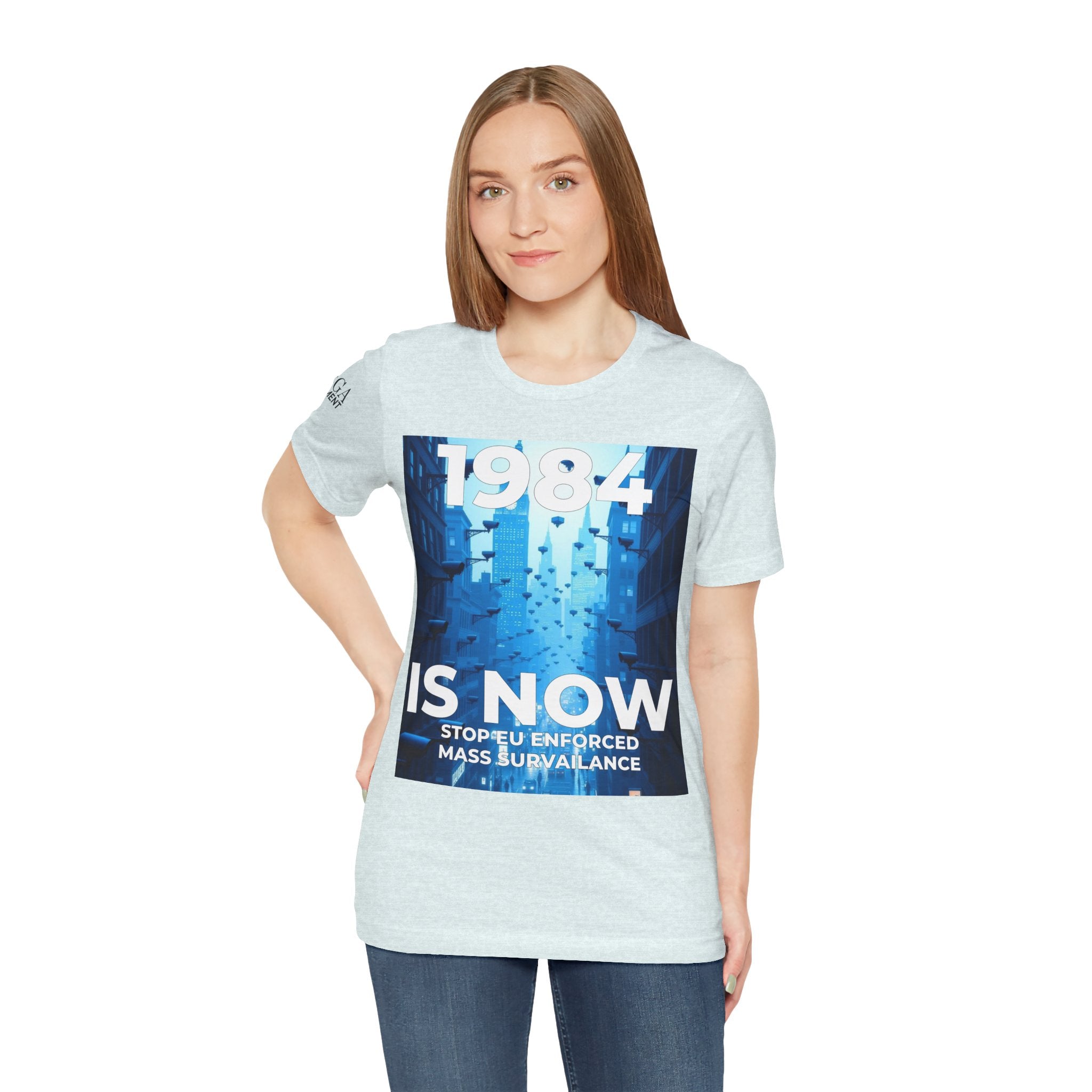 1984 Is Now Unisex Tee, Dystopian Theme Shirt, Statement Tee, Gift for Activists, Casual Everyday Wear, Comfortable Cotton T-Shirt - Mega Movement