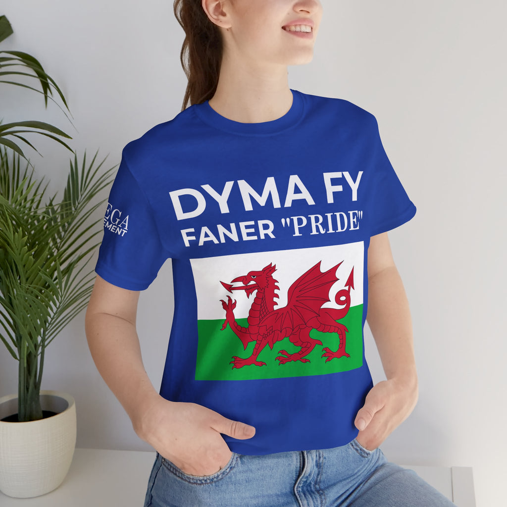 Welsh Pride Unisex Tee, Comfortable Graphic T-shirt, Casual Wear, Gift for Dragon Lovers, Birthday Present, St. David's Day Top - Mega Movement