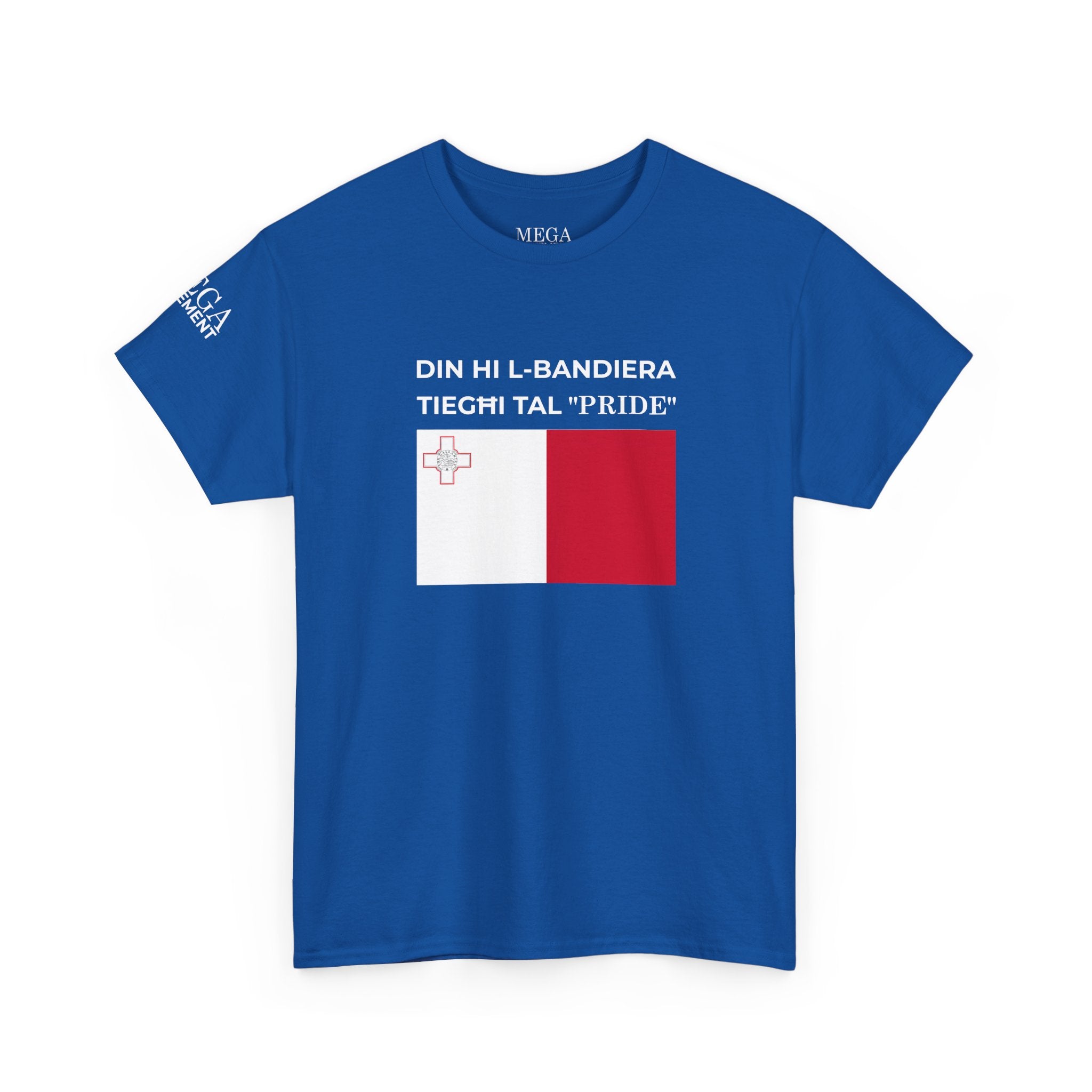 Malta Flag "Din Hi l-Bandiera Tieghi Tal 'Pride'" T-Shirt ( Small Print )