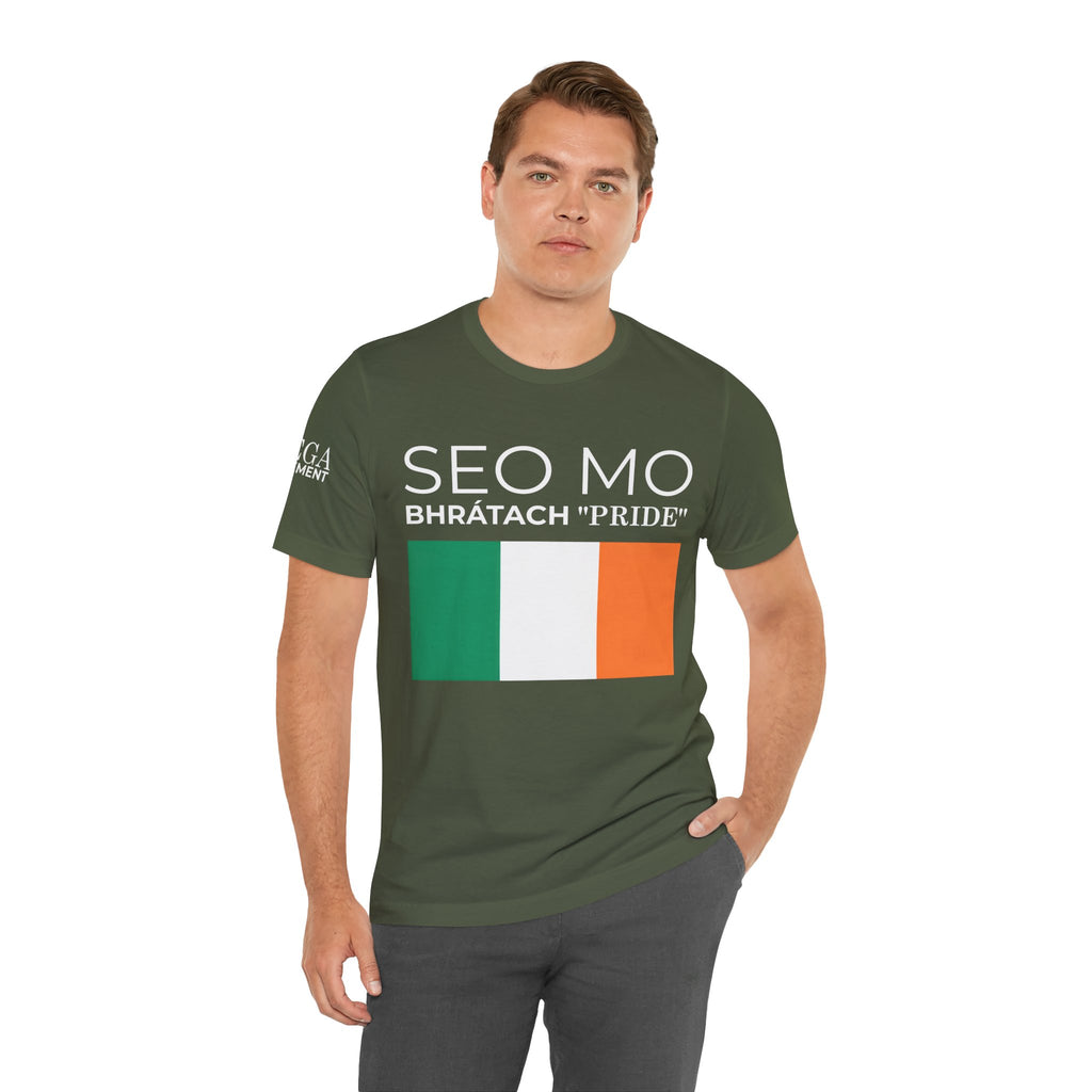 Irish Pride Unisex Short Sleeve Tee, St. Patrick's Day Shirt, Casual Wear, Unisex Tee, Comfortable Summer Top, Gift for Her/Him - Mega Movement