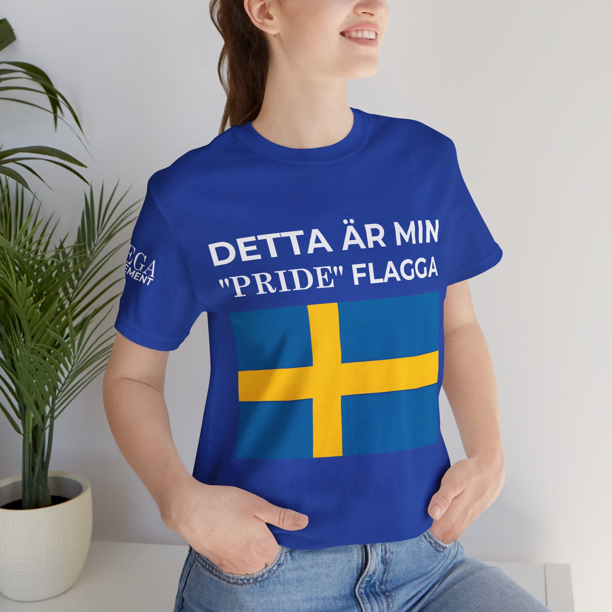 Swedish Flag Unisex Jersey Tee, Casual T-Shirt, Gifts for Sweden Lovers, Summer Style, Travel Apparel, National Day Wear - Mega Movement