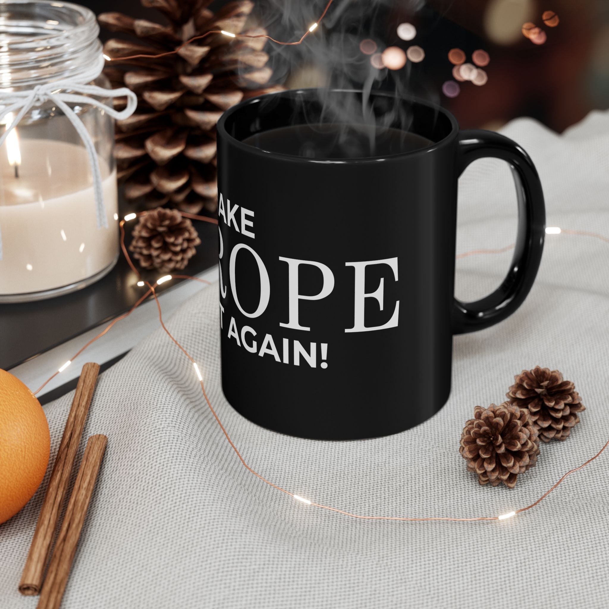 Black Mug: Make Europe Great Again! - Bold Coffee Cup for Activists, Trendy Drinkware for Home & Office, Gift for Nationalists, [...] - Mega Movement