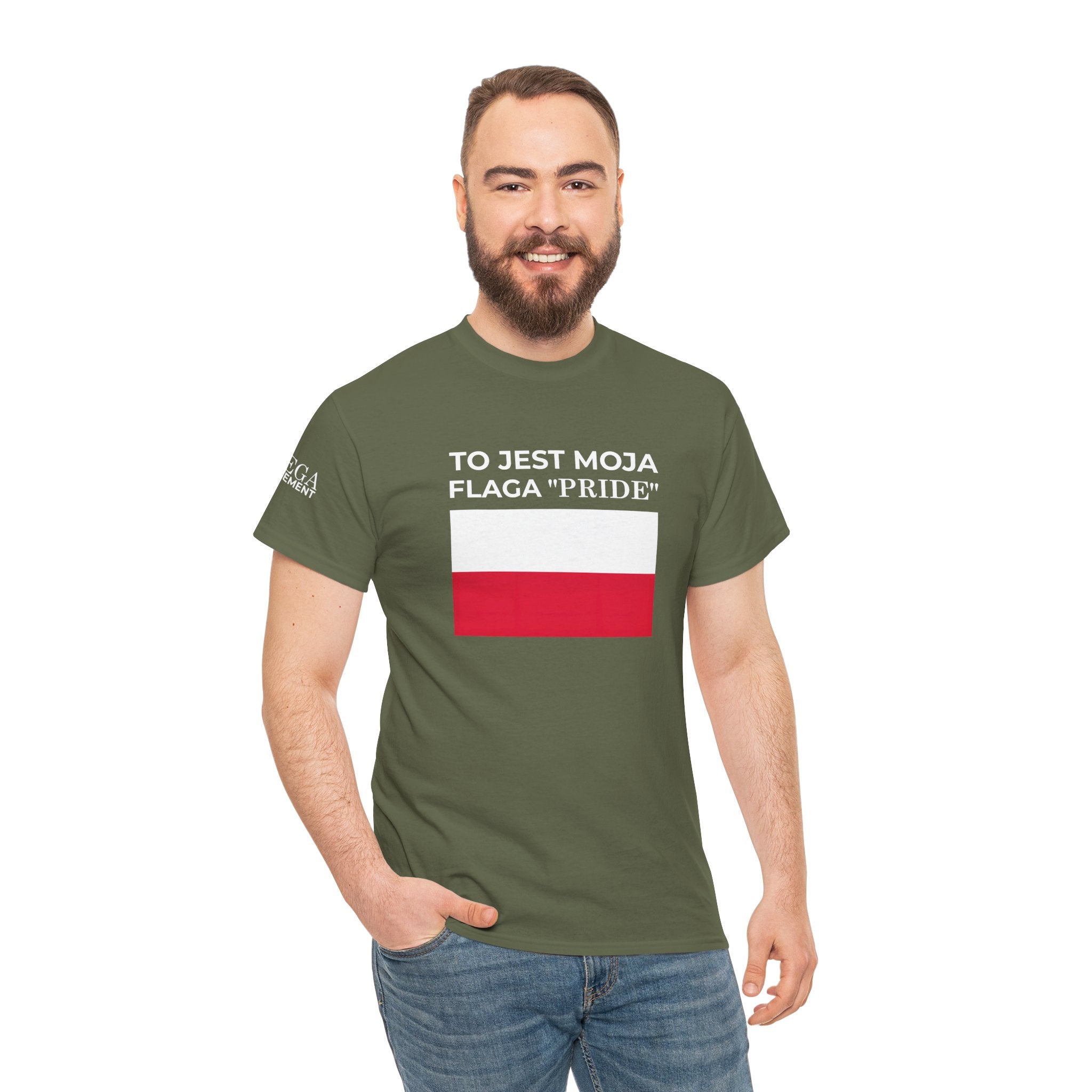 Polish Flag Tee ( Small Print ) — "To Jest Moja Flaga 'Pride'" Graphic T-Shirt