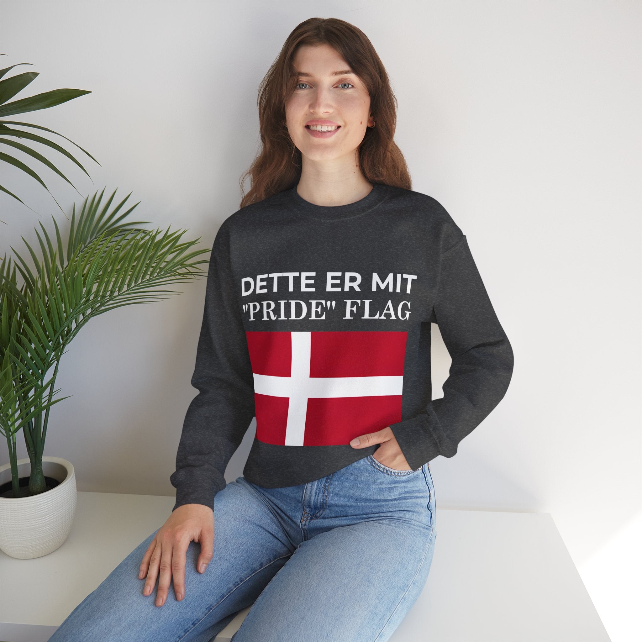 Denmark Pride Flag Crewneck Sweatshirt – Celebrate your heritage, Comfortable Streetwear, Unisex Gift - Mega Movement