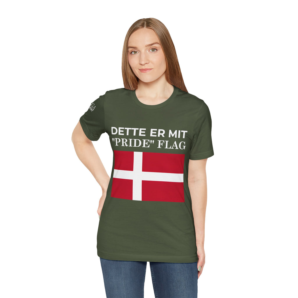 Denmark Pride Flag Unisex Tee - Celebrate Every Day, Patriotic Apparel, Gender Neutral Shirt, Casual Wear, Gift for Pride Month - Mega Movement