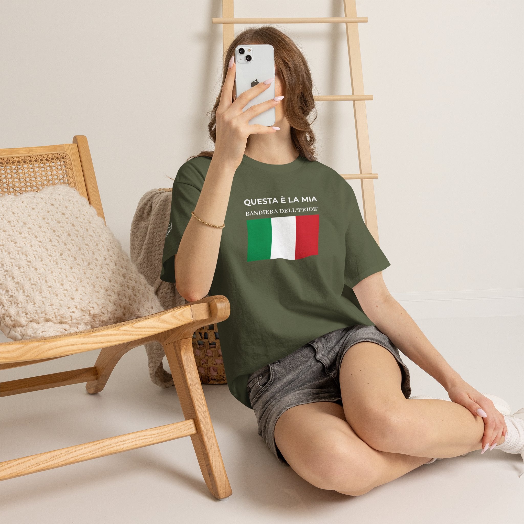 Italian Flag Tee ( Small Print ) — "Questa è la mia bandiera dell’Pride" Graphic T-Shirt
