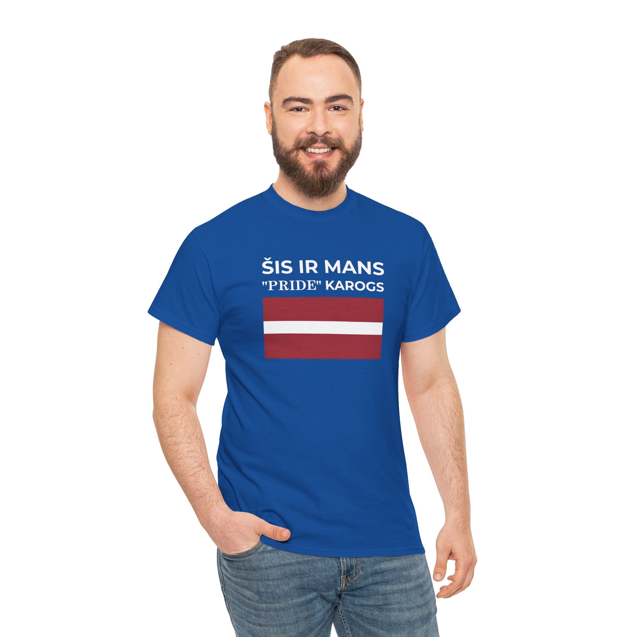 Latvian Pride Flag T‑Shirt ( Small Print ) — "Šis ir mans 'Pride' karogs" Tee