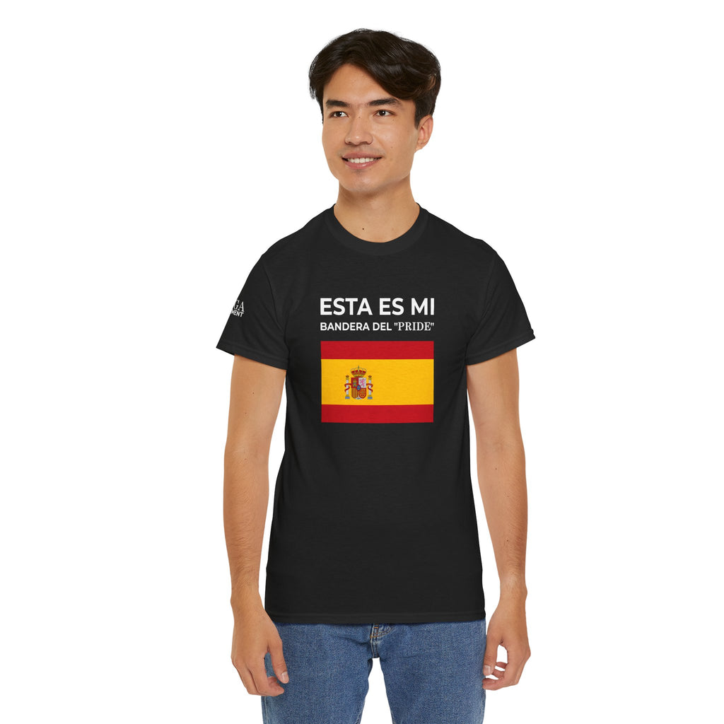 Spain Flag Graphic Tee ( Small Print ) — "Esta Es Mi Bandera del 'Pride'" Spanish Pride T-Shirt