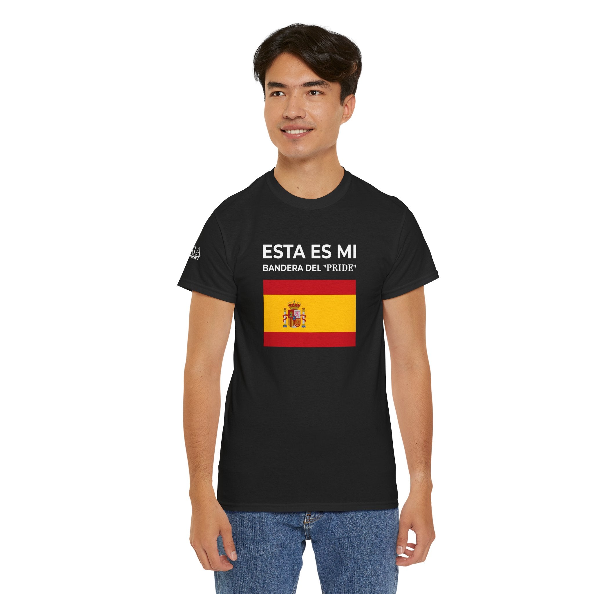 Spain Flag Graphic Tee ( Small Print ) — "Esta Es Mi Bandera del 'Pride'" Spanish Pride T-Shirt