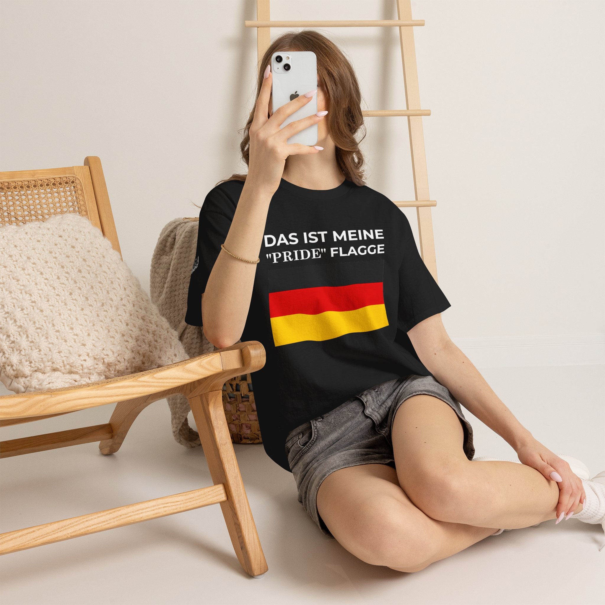 German Flag Tee ( Small Print ) — "Das ist meine 'Pride' Flagge" Graphic T-Shirt