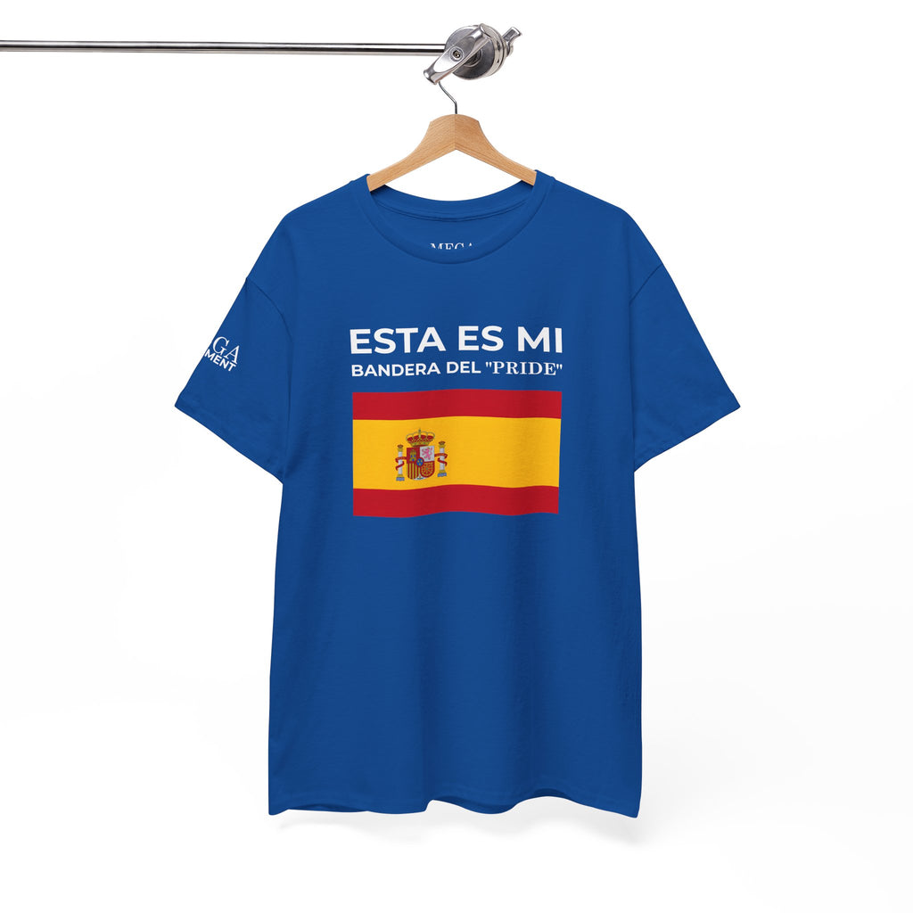 Spain Flag Graphic Tee ( Small Print ) — "Esta Es Mi Bandera del 'Pride'" Spanish Pride T-Shirt