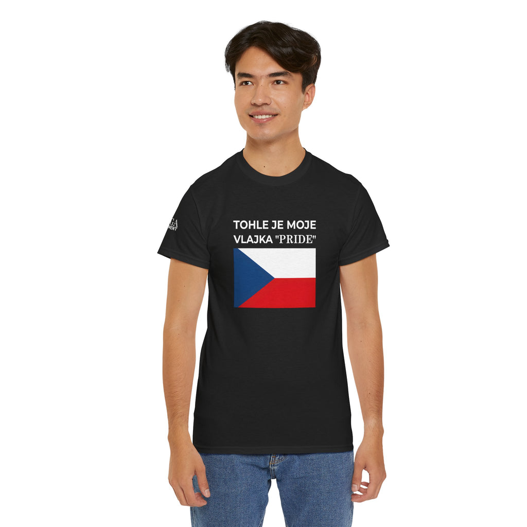 Czech Flag Tee ( Small Print ) — "TOHLE JE MOJE VLAJKA 'PRIDE'" Patriotic Czech T-Shirt