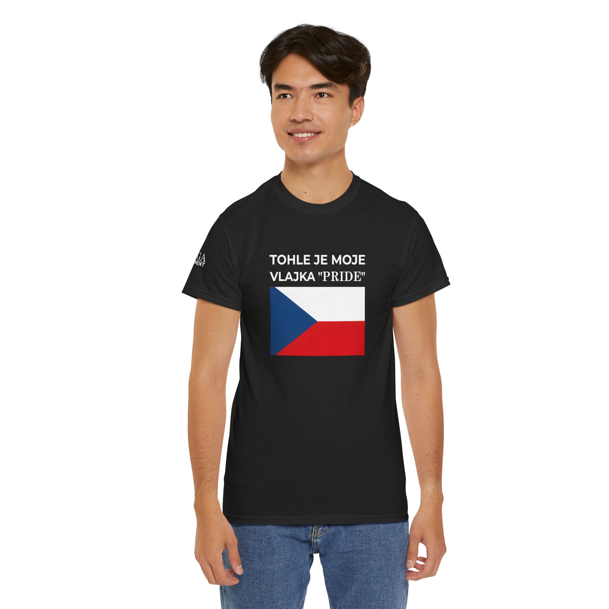 Czech Flag Tee ( Small Print ) — "TOHLE JE MOJE VLAJKA 'PRIDE'" Patriotic Czech T-Shirt