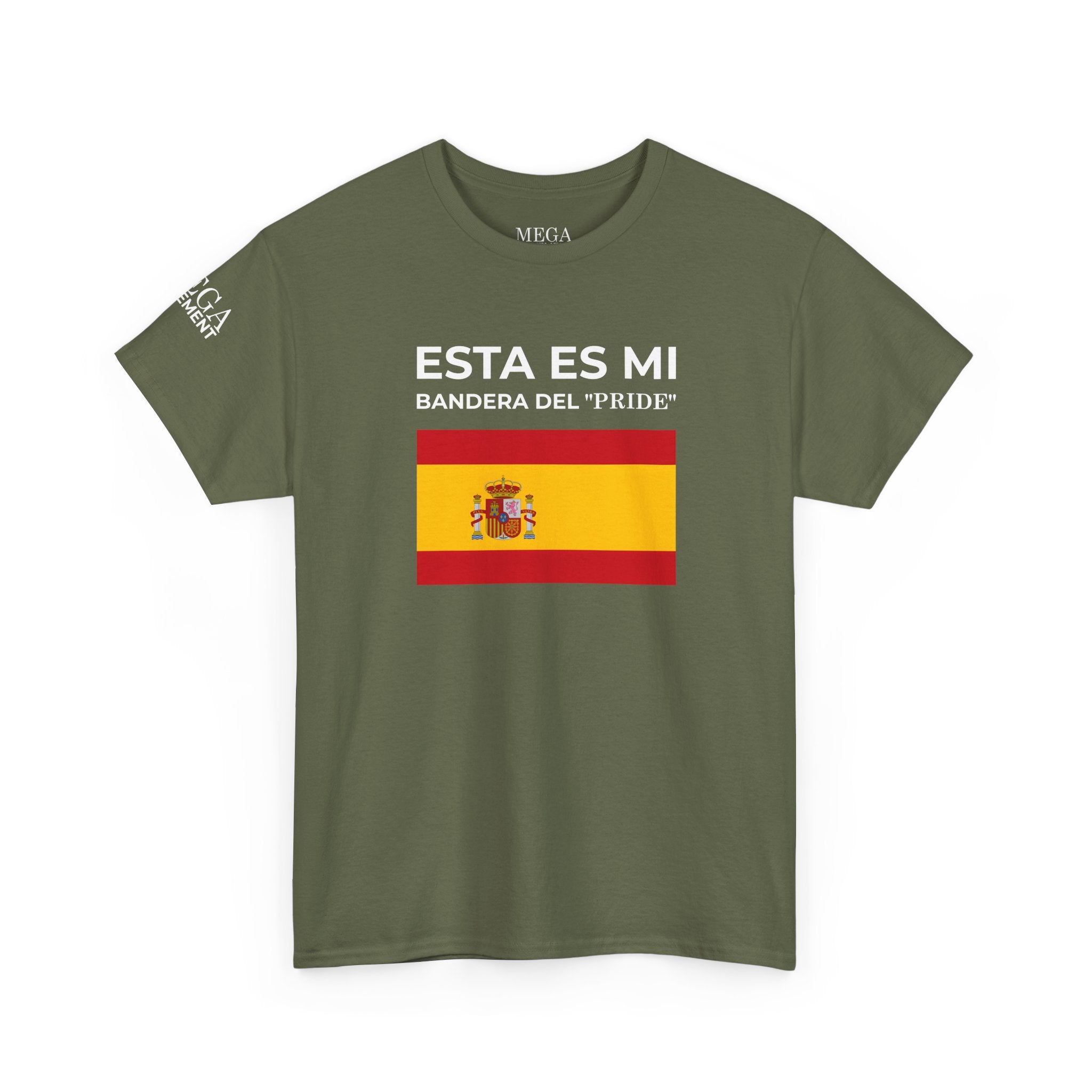 Spain Flag Graphic Tee ( Small Print ) — "Esta Es Mi Bandera del 'Pride'" Spanish Pride T-Shirt