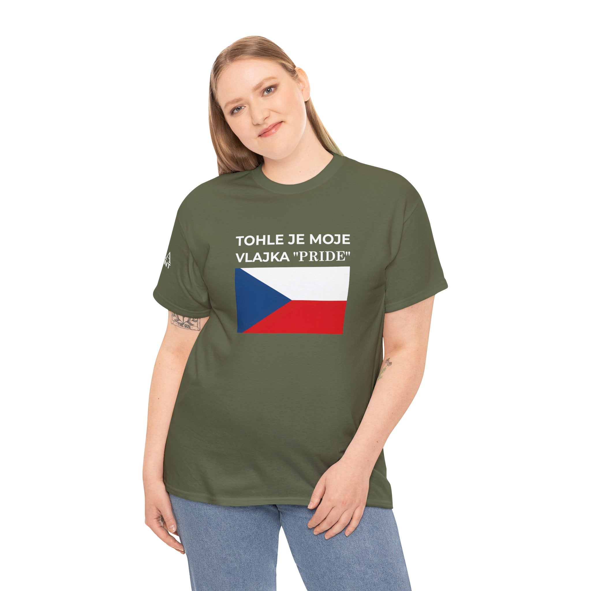 Czech Flag Tee ( Small Print ) — "TOHLE JE MOJE VLAJKA 'PRIDE'" Patriotic Czech T-Shirt