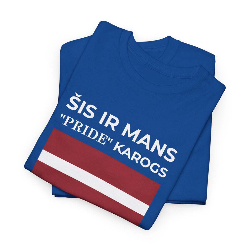 Latvian Pride Flag T‑Shirt ( Small Print ) — "Šis ir mans 'Pride' karogs" Tee