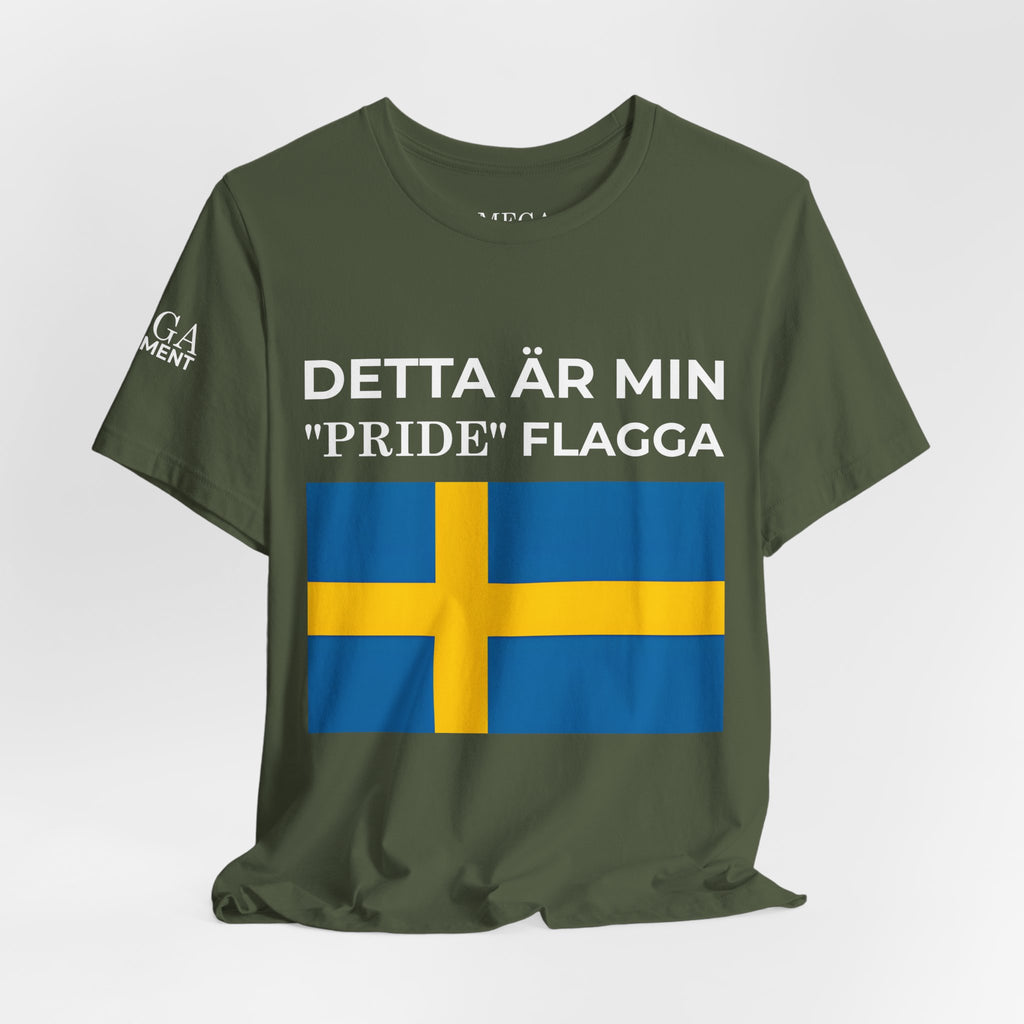 Swedish Flag Unisex Jersey Tee, Casual T-Shirt, Gifts for Sweden Lovers, Summer Style, Travel Apparel, National Day Wear - Mega Movement