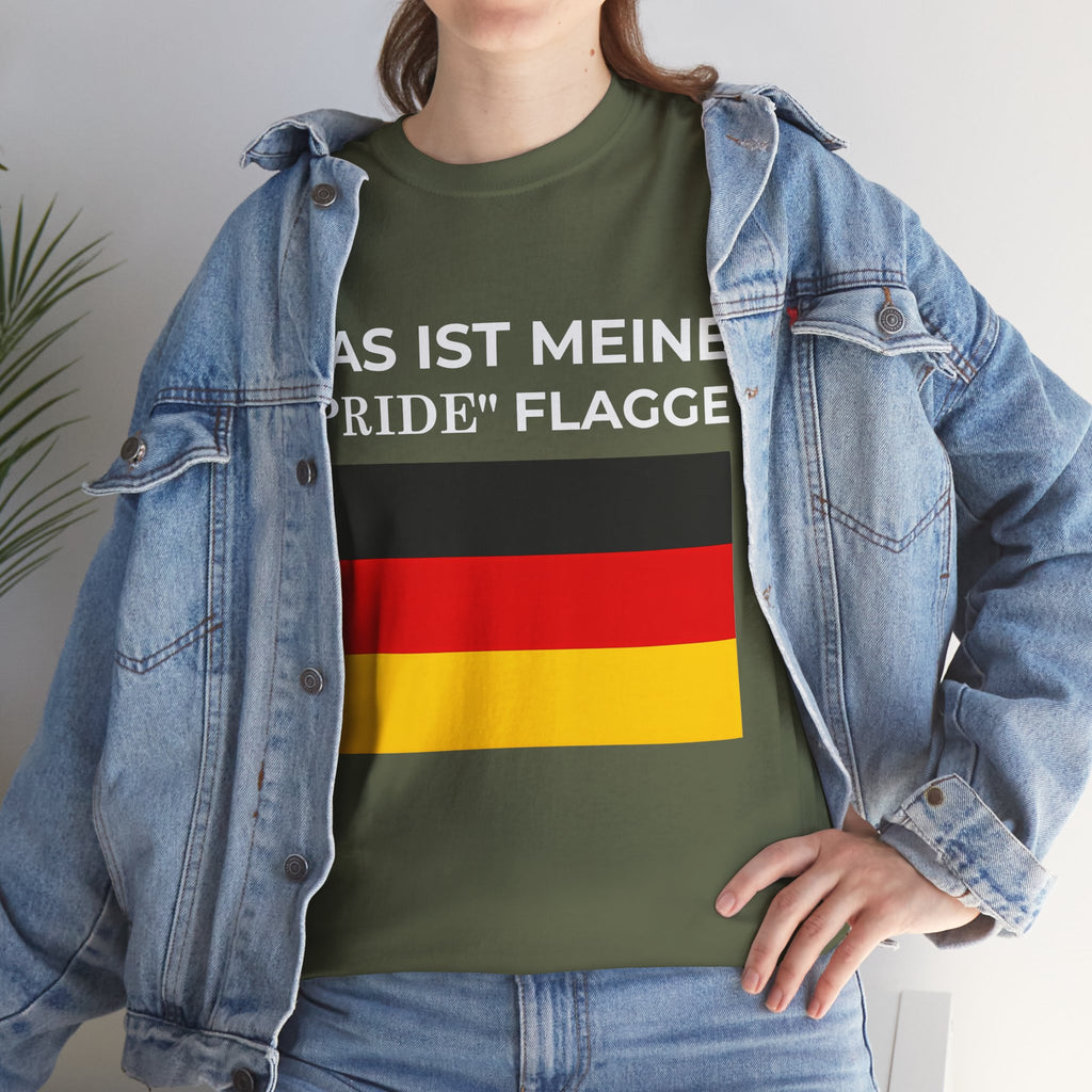 German Flag Tee ( Small Print ) — "Das ist meine 'Pride' Flagge" Graphic T-Shirt