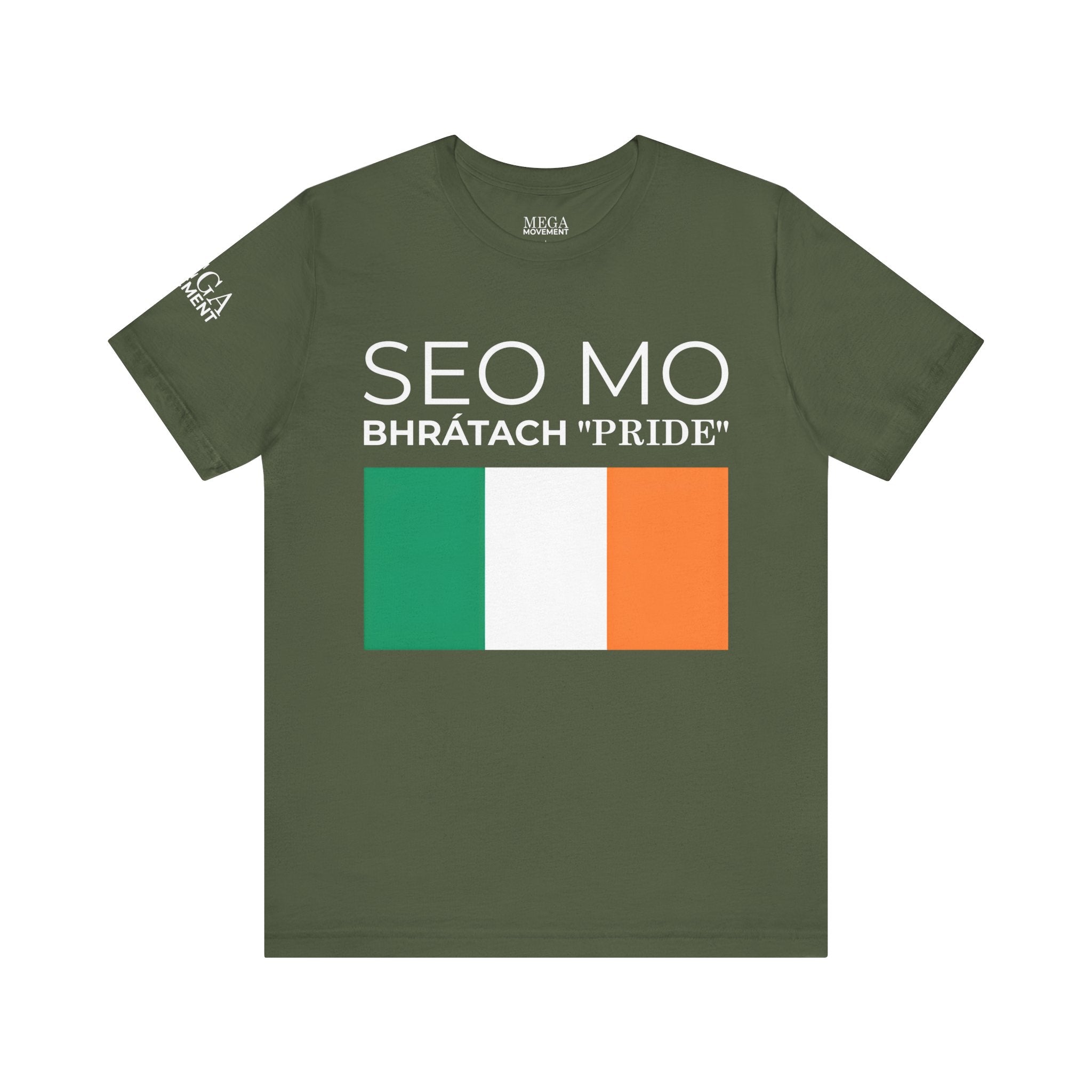 Irish Pride Unisex Short Sleeve Tee, St. Patrick's Day Shirt, Casual Wear, Unisex Tee, Comfortable Summer Top, Gift for Her/Him - Mega Movement