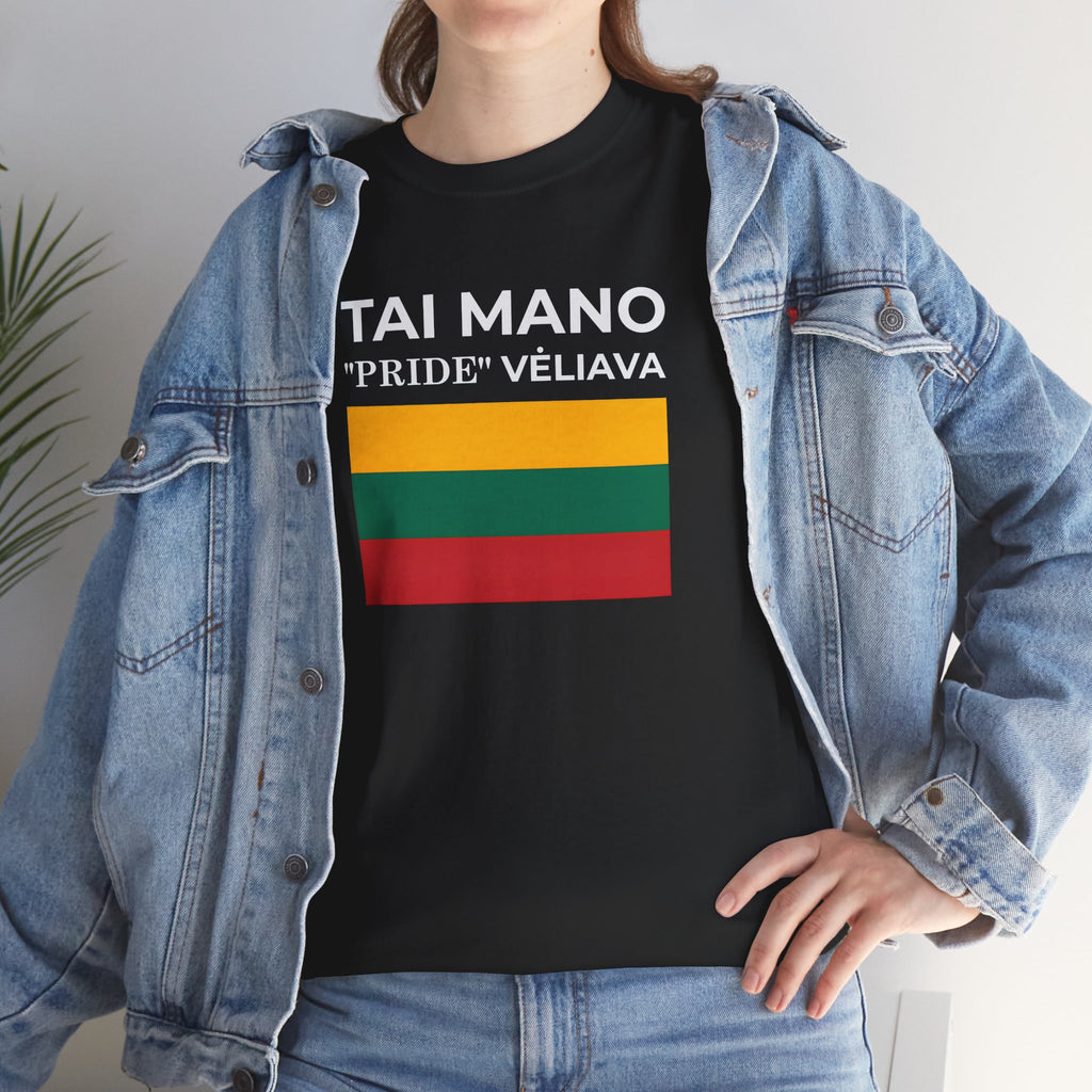 Tai Mano Pride Tee ( Small Print ) — Lithuanian Flag Graphic T-Shirt