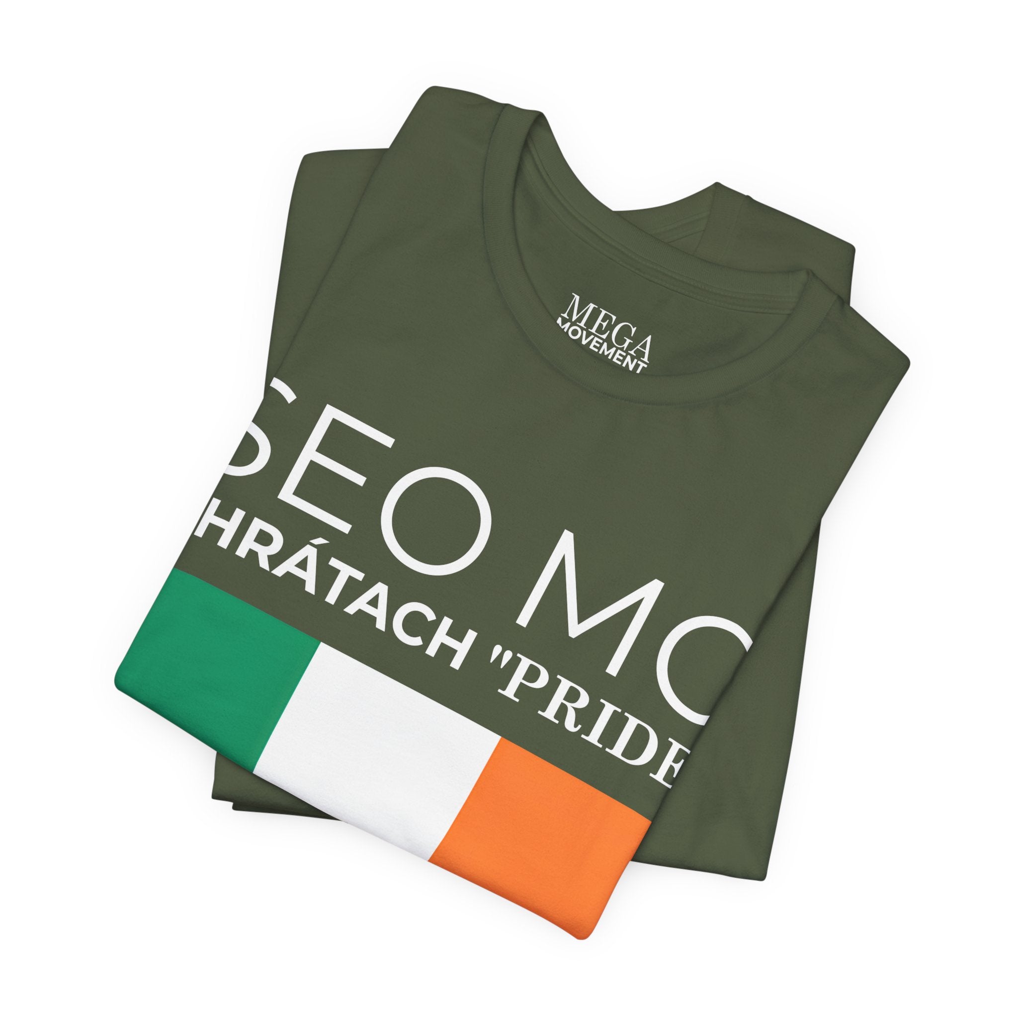 Irish Pride Unisex Short Sleeve Tee, St. Patrick's Day Shirt, Casual Wear, Unisex Tee, Comfortable Summer Top, Gift for Her/Him - Mega Movement
