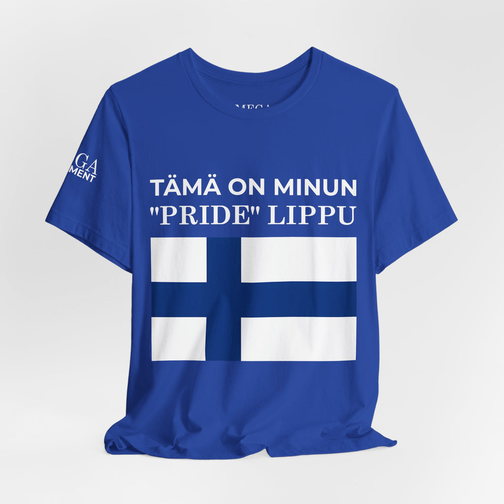 Finland Pride Flag Tee, Unisex Jersey T-Shirt for Patriot Pride, Finnish Pride Apparel, Comfortable Casual Wear, Statement Clothing - Mega Movement