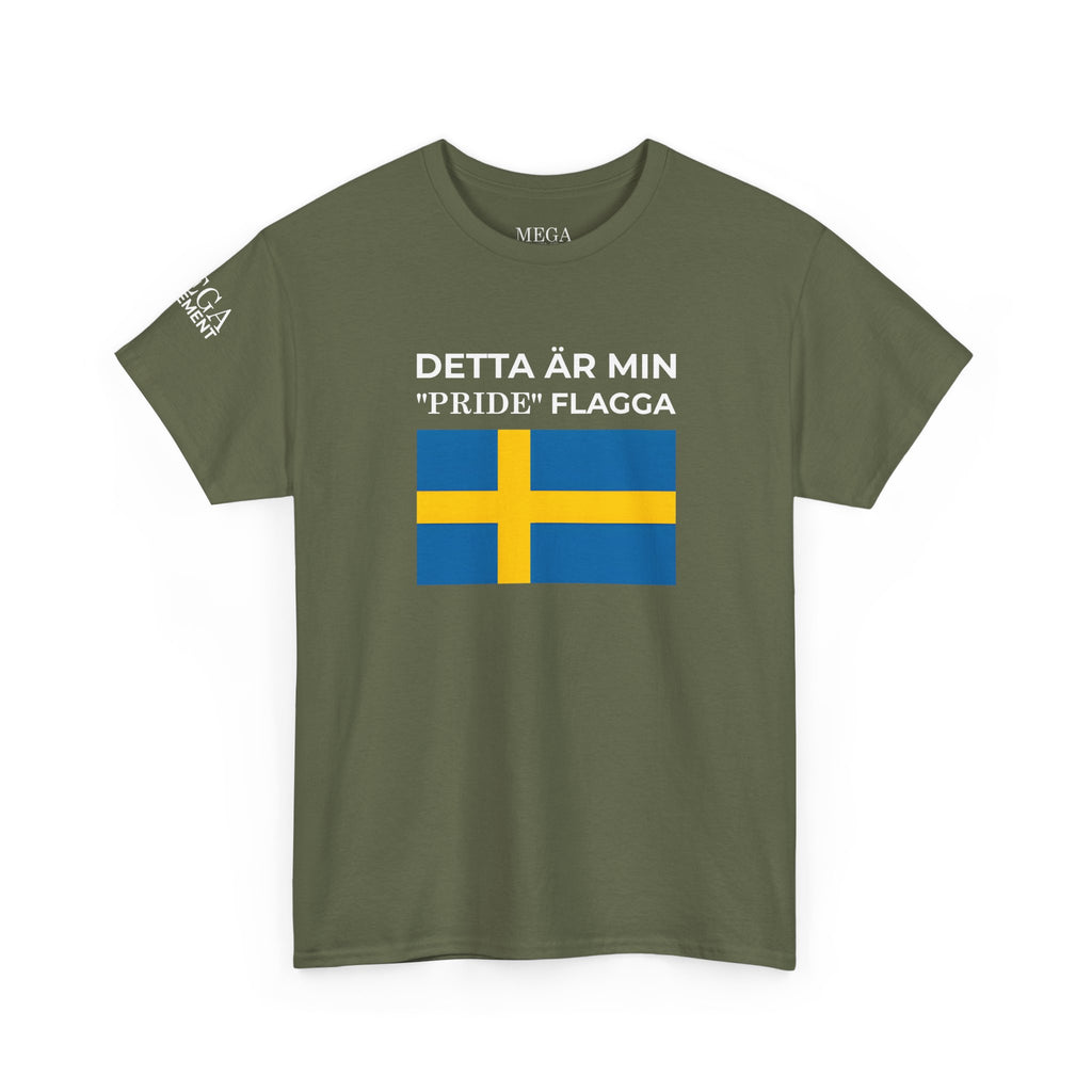 Sweden Pride T-Shirt ( Small Print ) — "Detta är min Pride-flagga" Tee