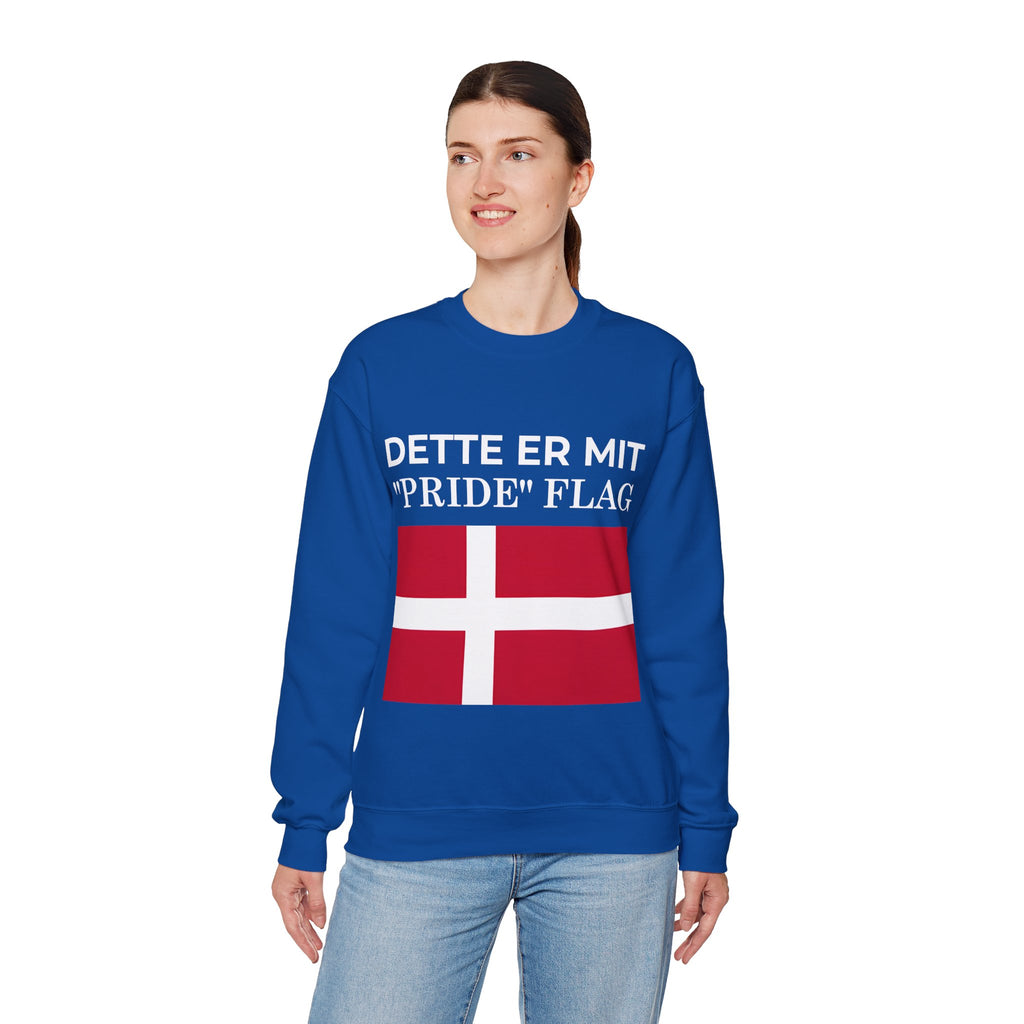 Denmark Pride Flag Crewneck Sweatshirt – Celebrate your heritage, Comfortable Streetwear, Unisex Gift - Mega Movement