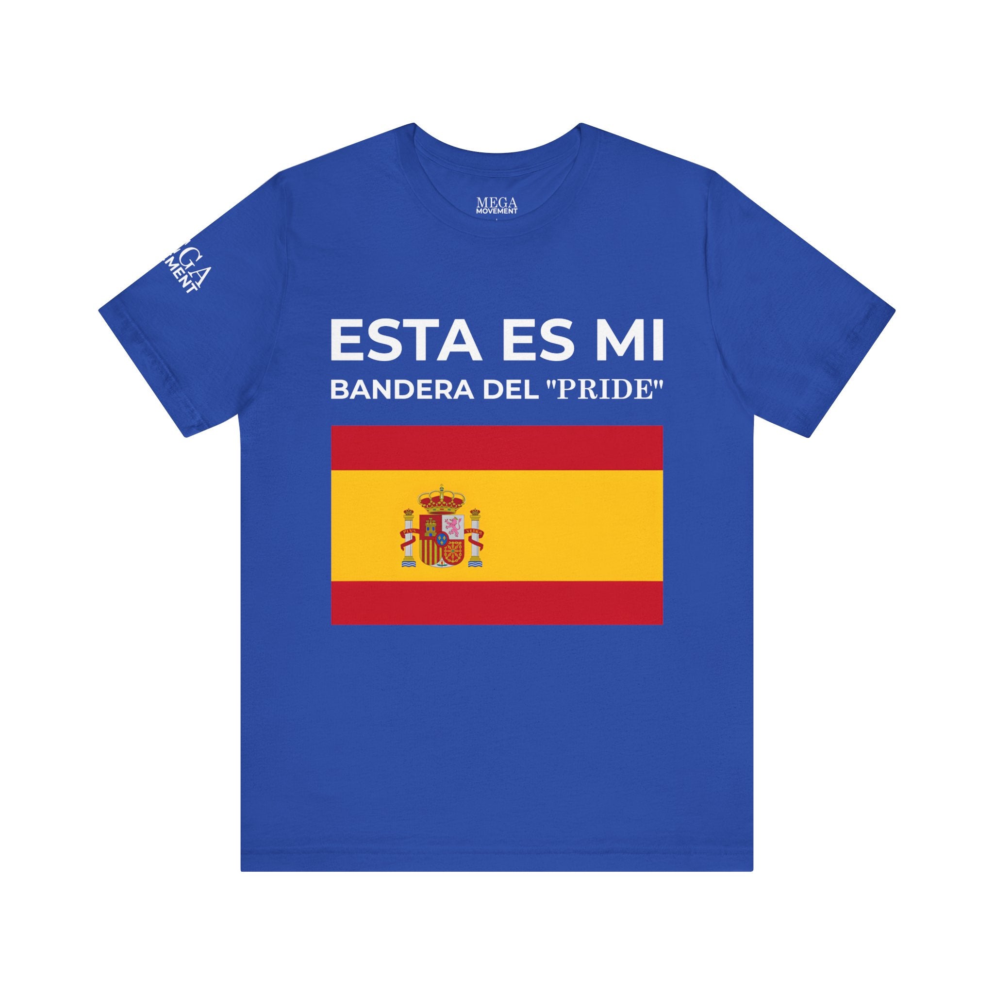 Spanish Pride Flag Tee, Unisex Short Sleeve Shirt, Festival Outfit, Celebration Wear, Casual Tee - Mega Movement