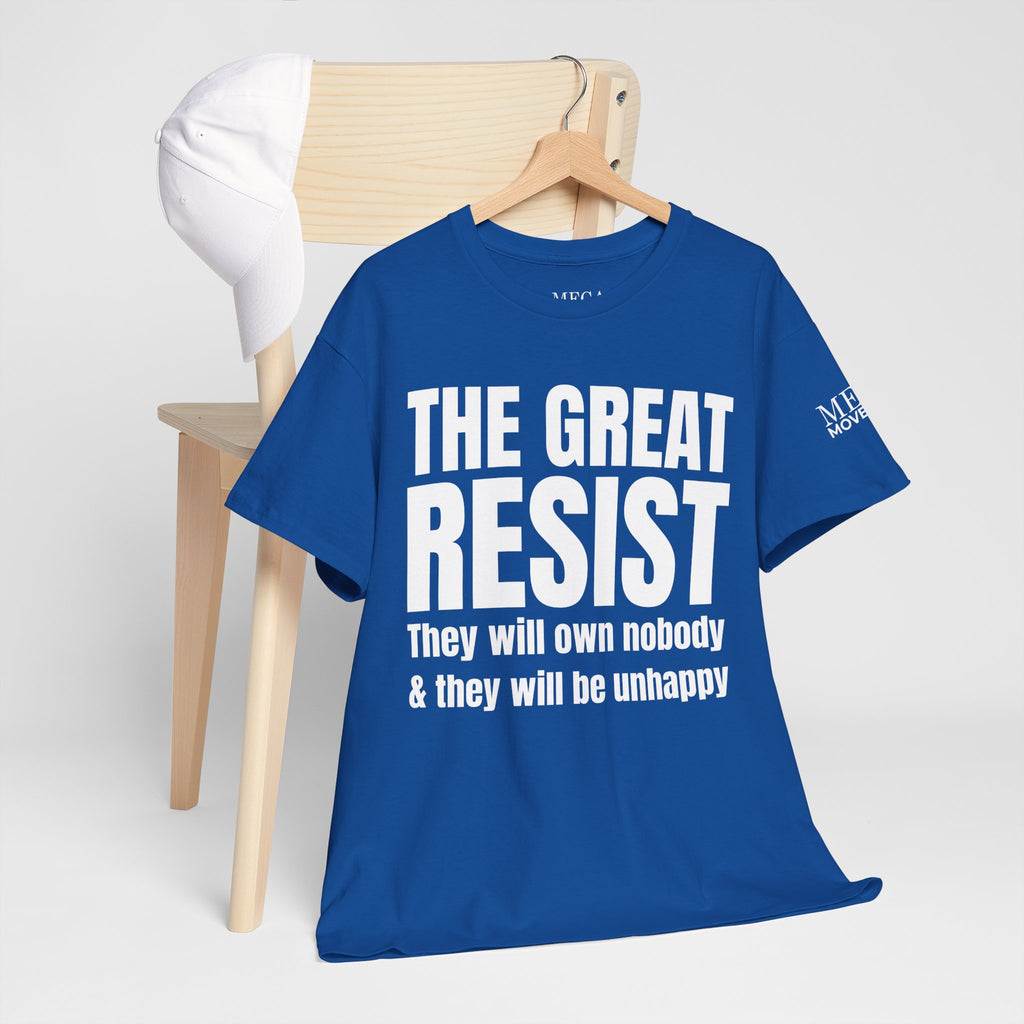 The Great Resist Casual Unisex Heavy Cotton Tee – Stand Against the W.E.F. Agenda - Mega Movement