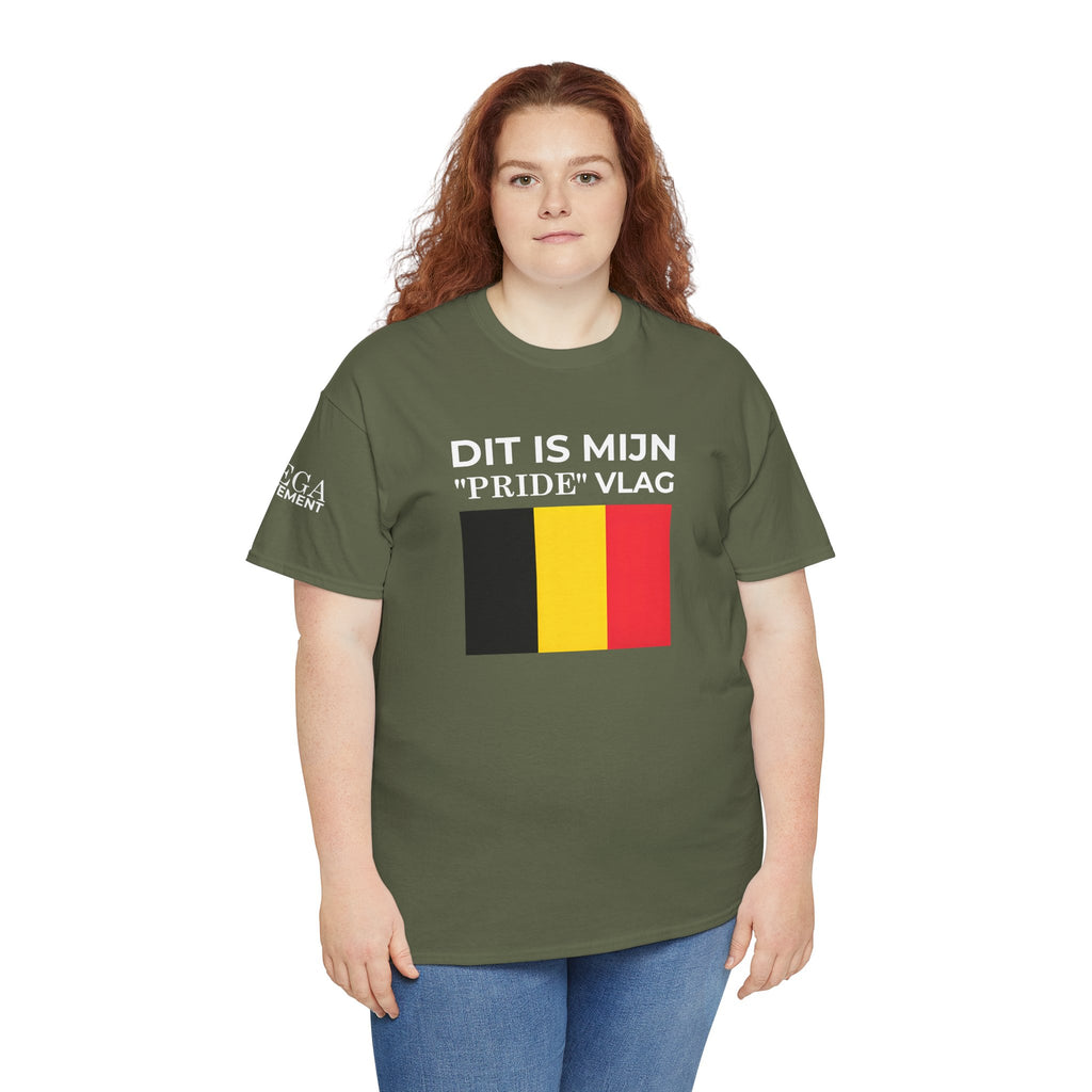 Belgian Pride Flag Unisex Tee ( Small Print )- Celebrate Patriotism, Casual Wear, Gift for Allies