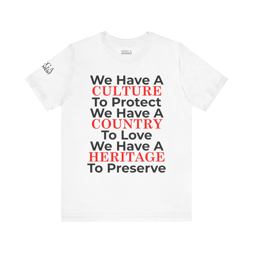 Culture Country Heritage Tee - Unisex Jersey Short Sleeve T-Shirt, Perfect for Celebrations, Cultural Events, Family Gatherings, Pride Wear, [...] - Mega Movement